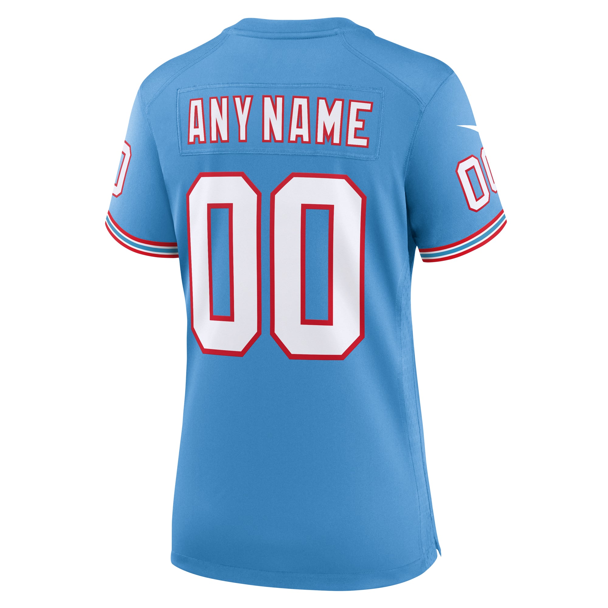 Tennessee Titans Women's Oilers Throwback Custom Game Jersey - Light Blue - Image 4