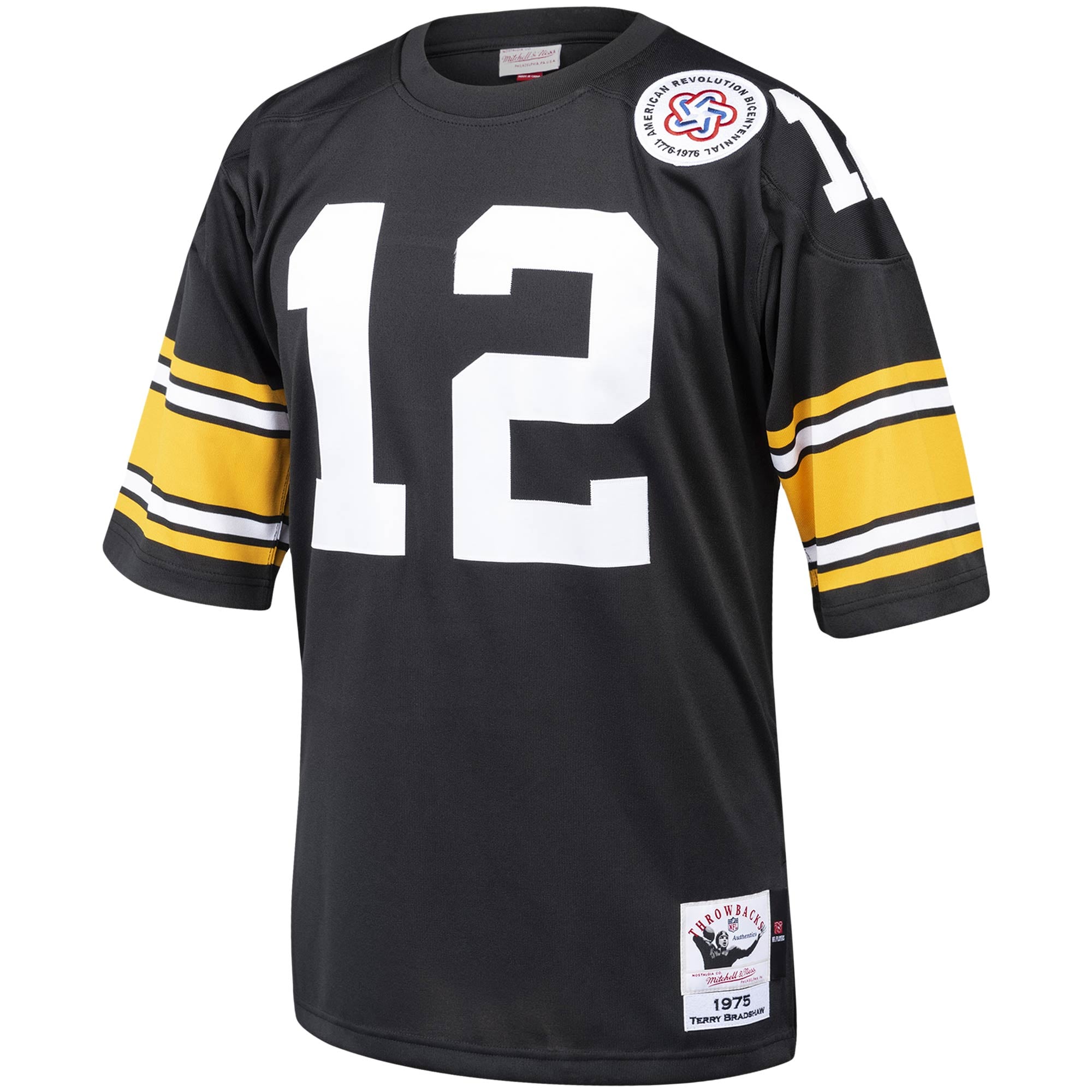 Terry Bradshaw Pittsburgh Steelers Throwback Retired Player Jersey - Black - Image 3