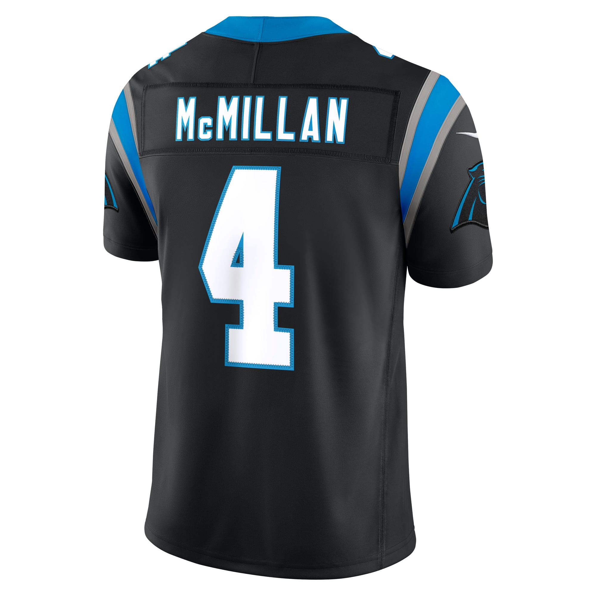 Tetairoa McMillan Carolina Panthers Team Vapor F.U.S.E. Stitched Limited Jersey - Black - Image 4