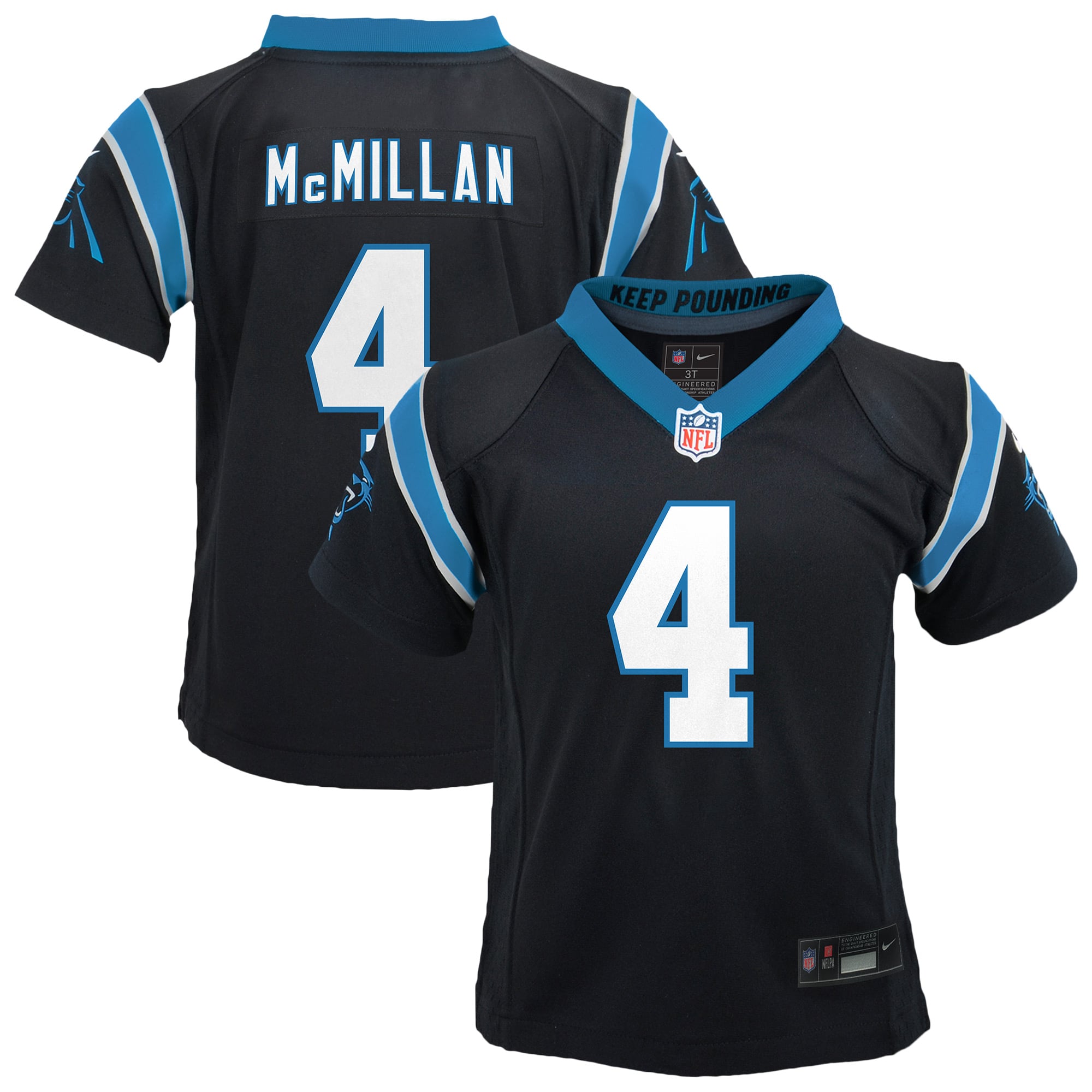 Tetairoa McMillan Carolina Panthers Toddler Game Jersey - Black - Image 2