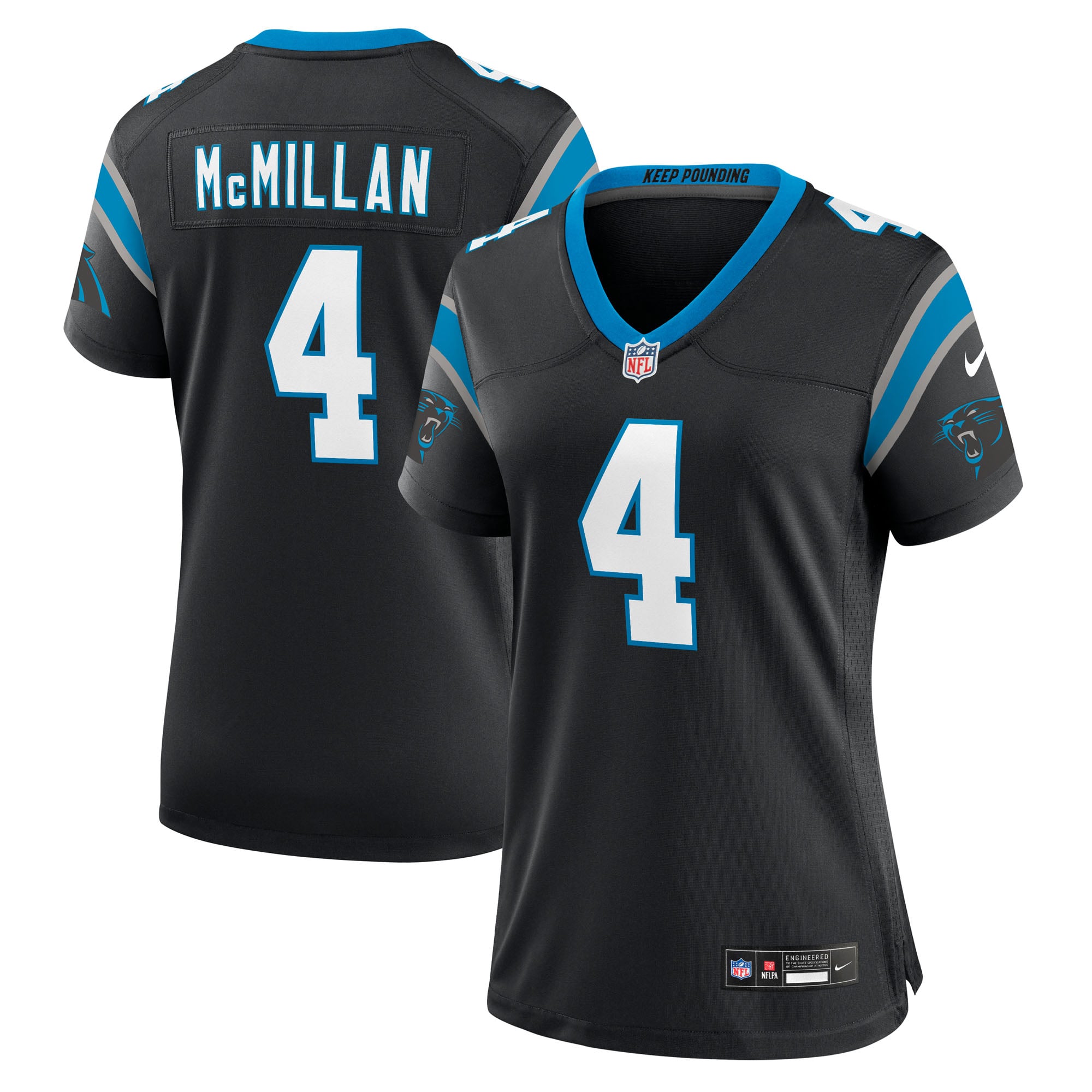 Tetairoa McMillan Carolina Panthers Women's Team Game Jersey - Black - Image 2