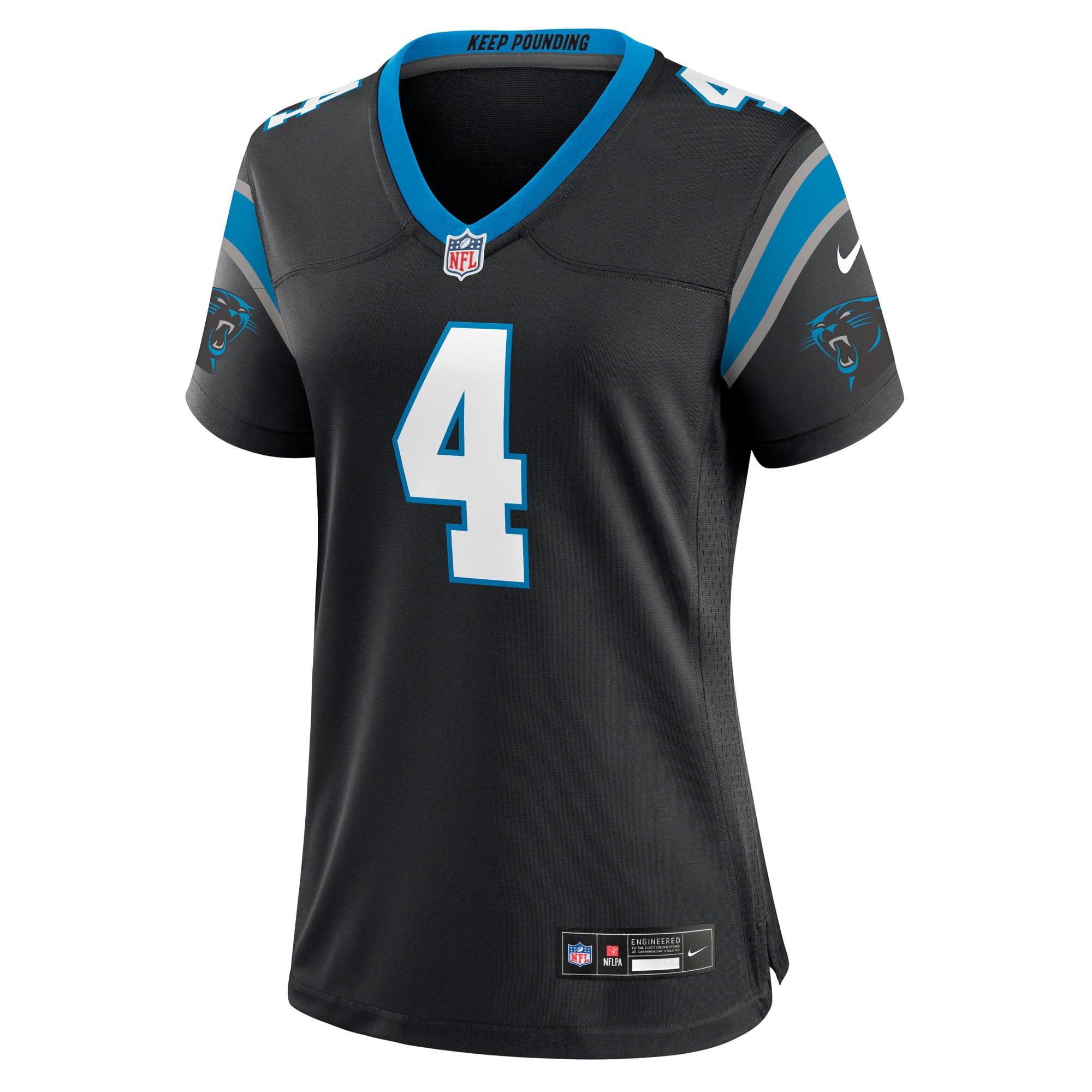 Tetairoa McMillan Carolina Panthers Women's Team Game Jersey - Black - Image 3