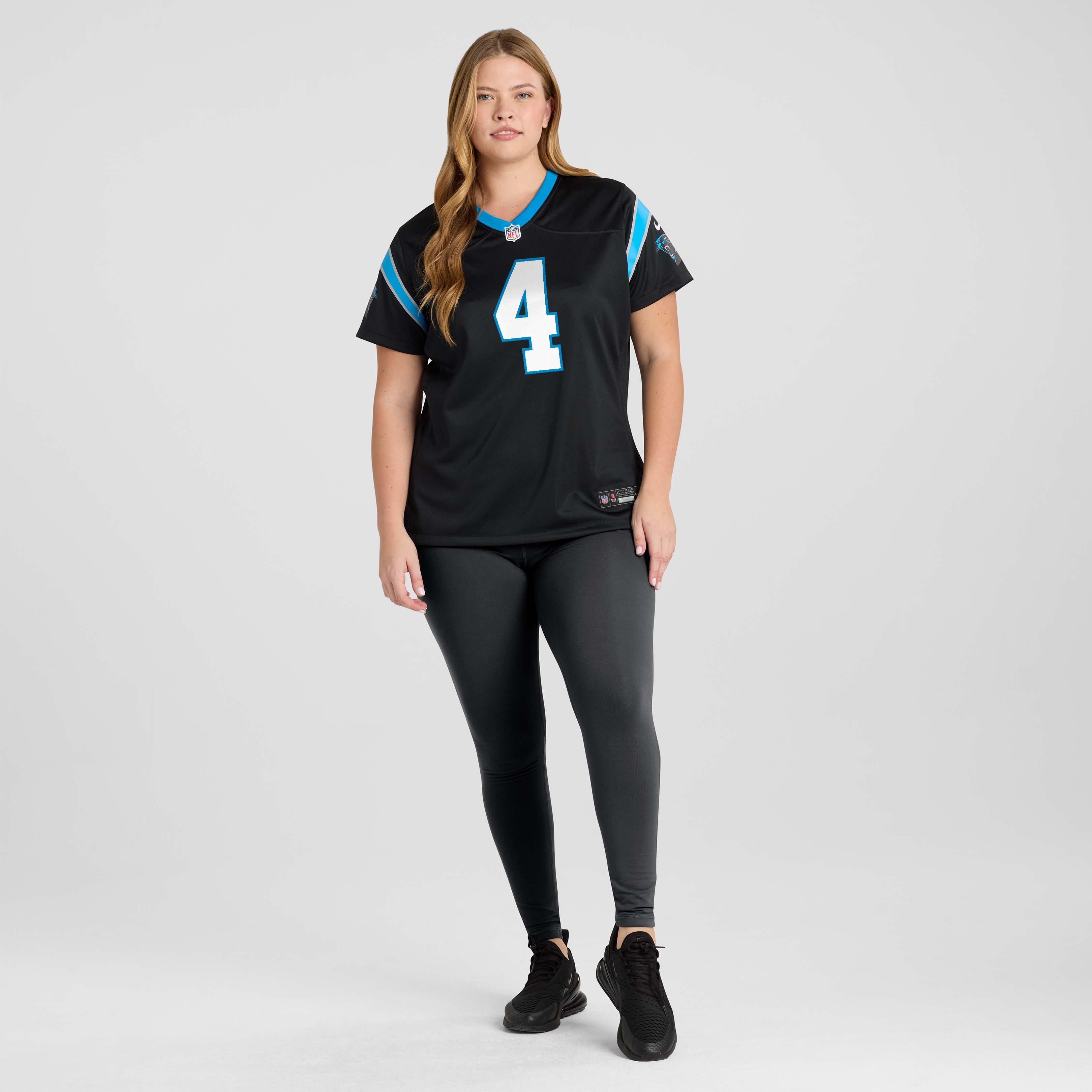 Tetairoa McMillan Carolina Panthers Women's Team Game Jersey - Black - Image 7