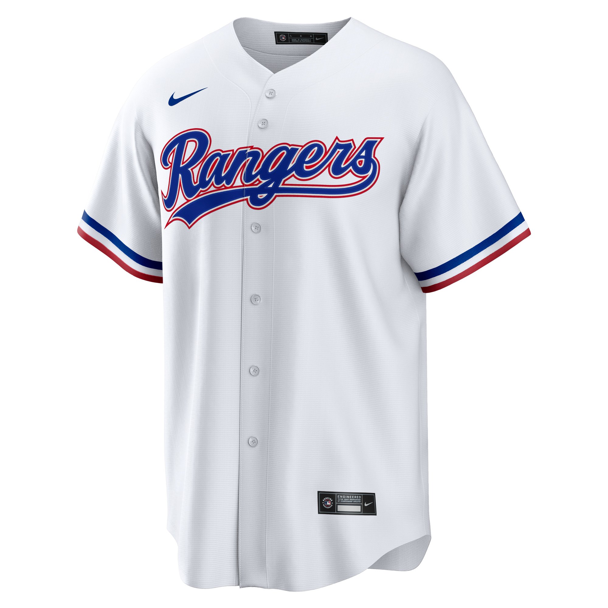 Texas Rangers #1 Dad Home Jersey - White - Image 3