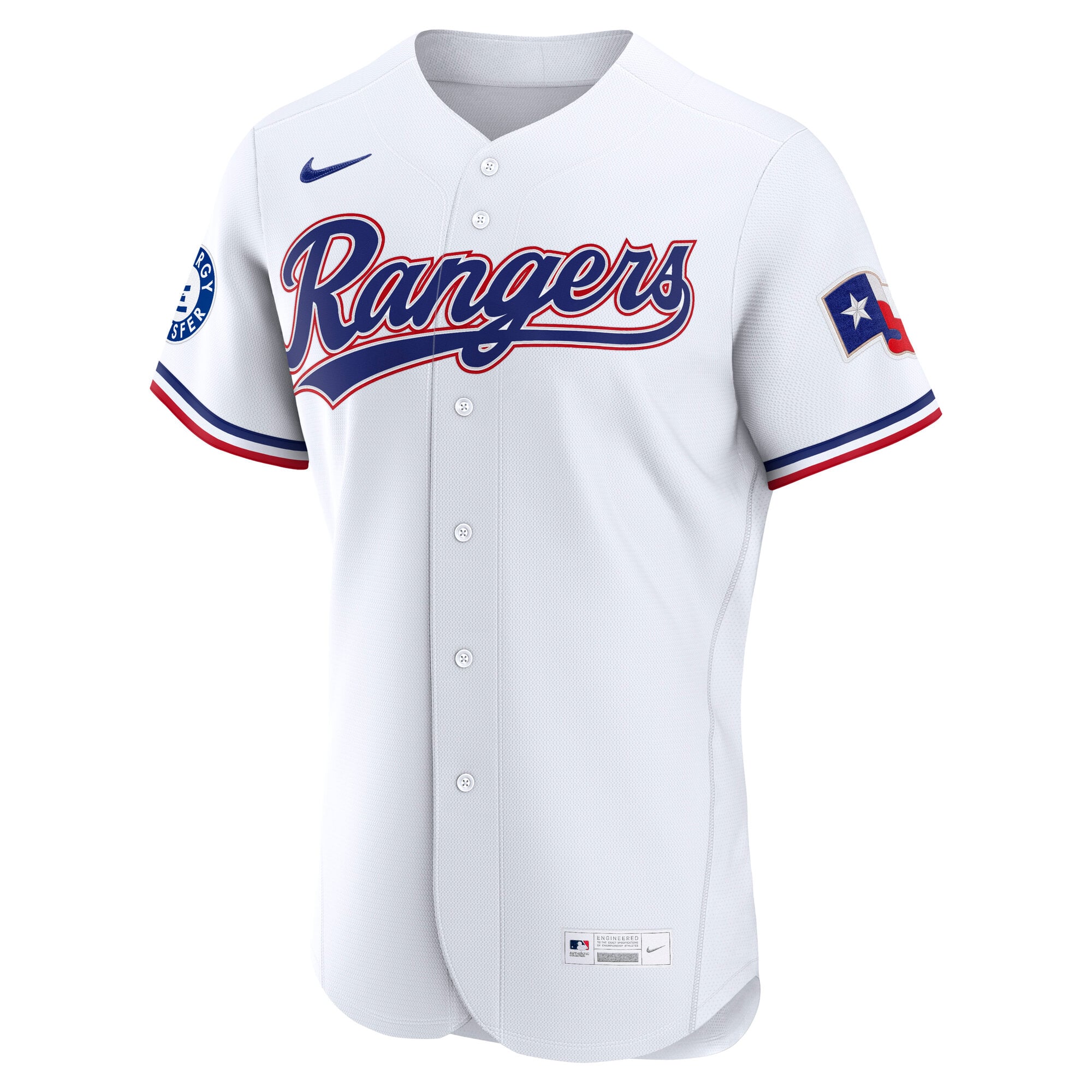 Texas Rangers Alternate Sponsor Patch Jersey - White - Image 3