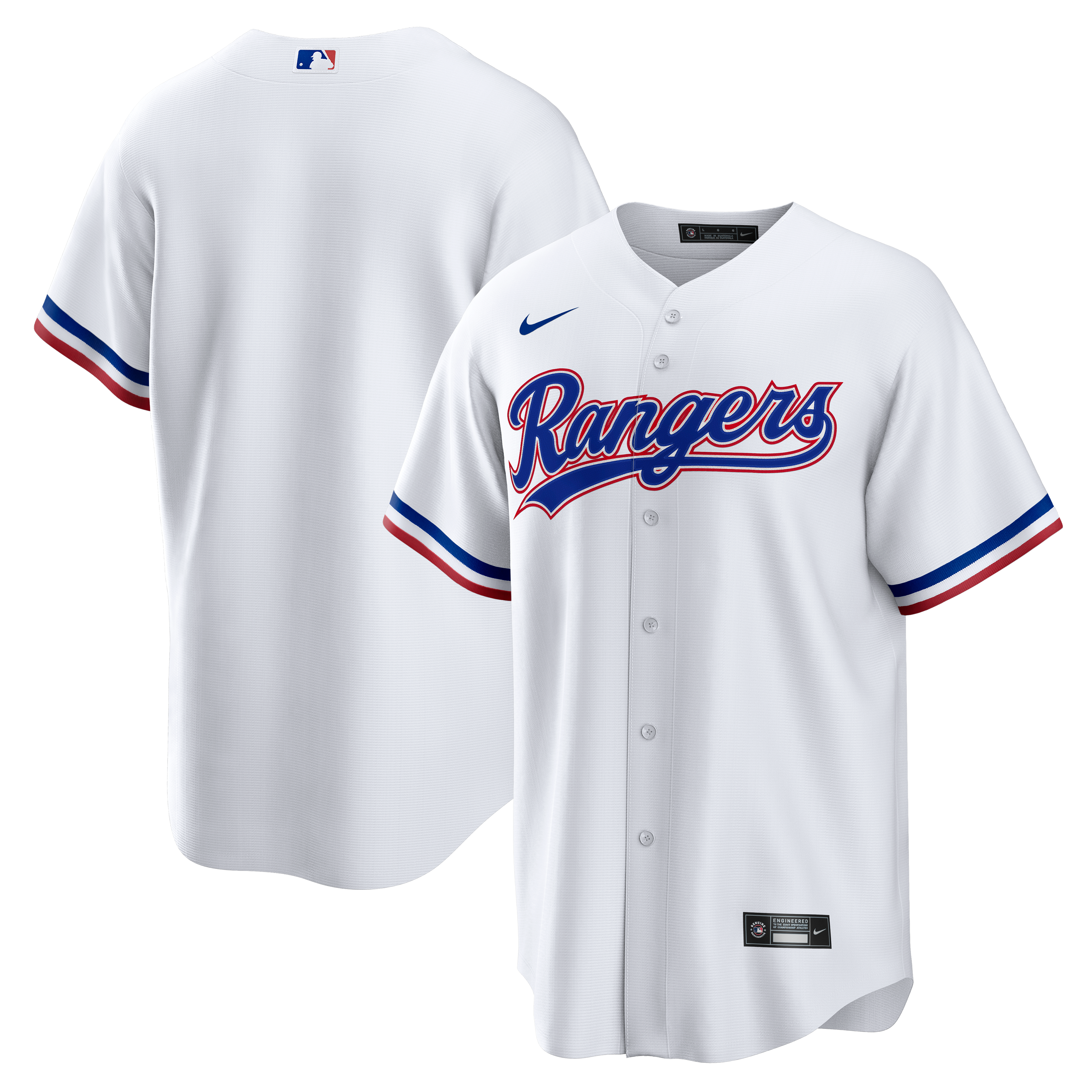 Texas Rangers Home Big & Tall Jersey - White - Image 2