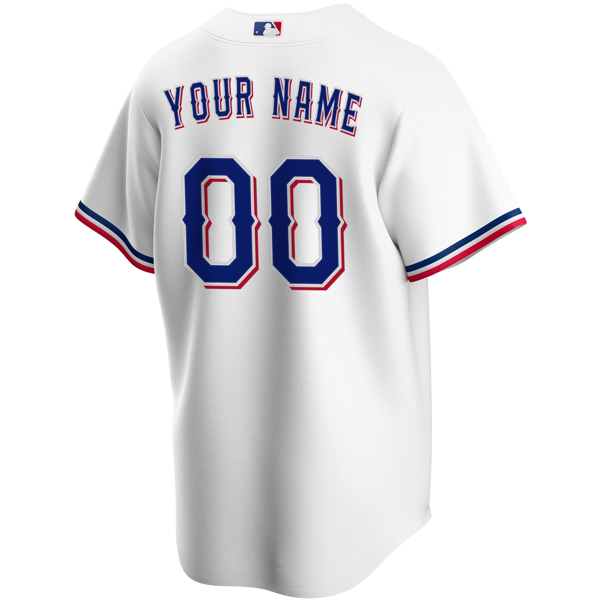 Texas Rangers Home Custom Jersey - White - Image 4