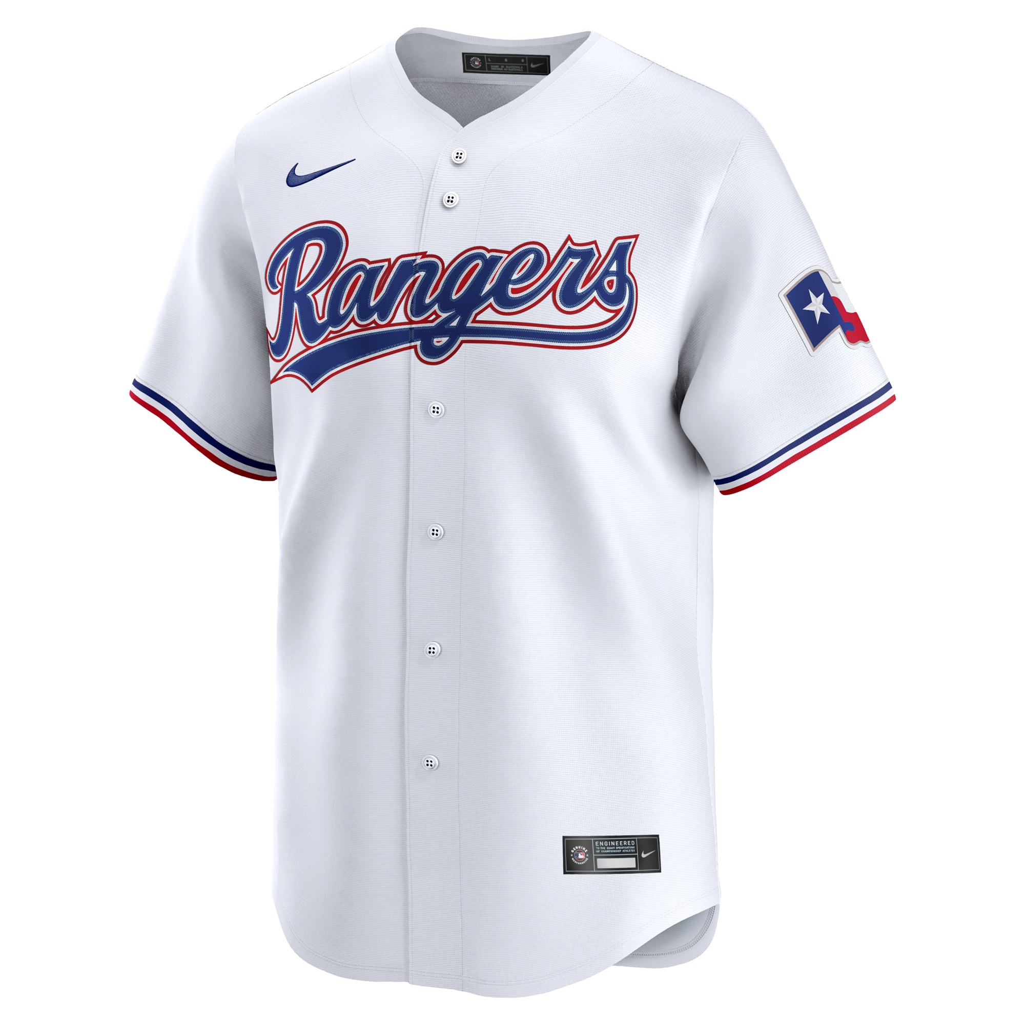 Texas Rangers Home Limited Custom Jersey - White - Image 3