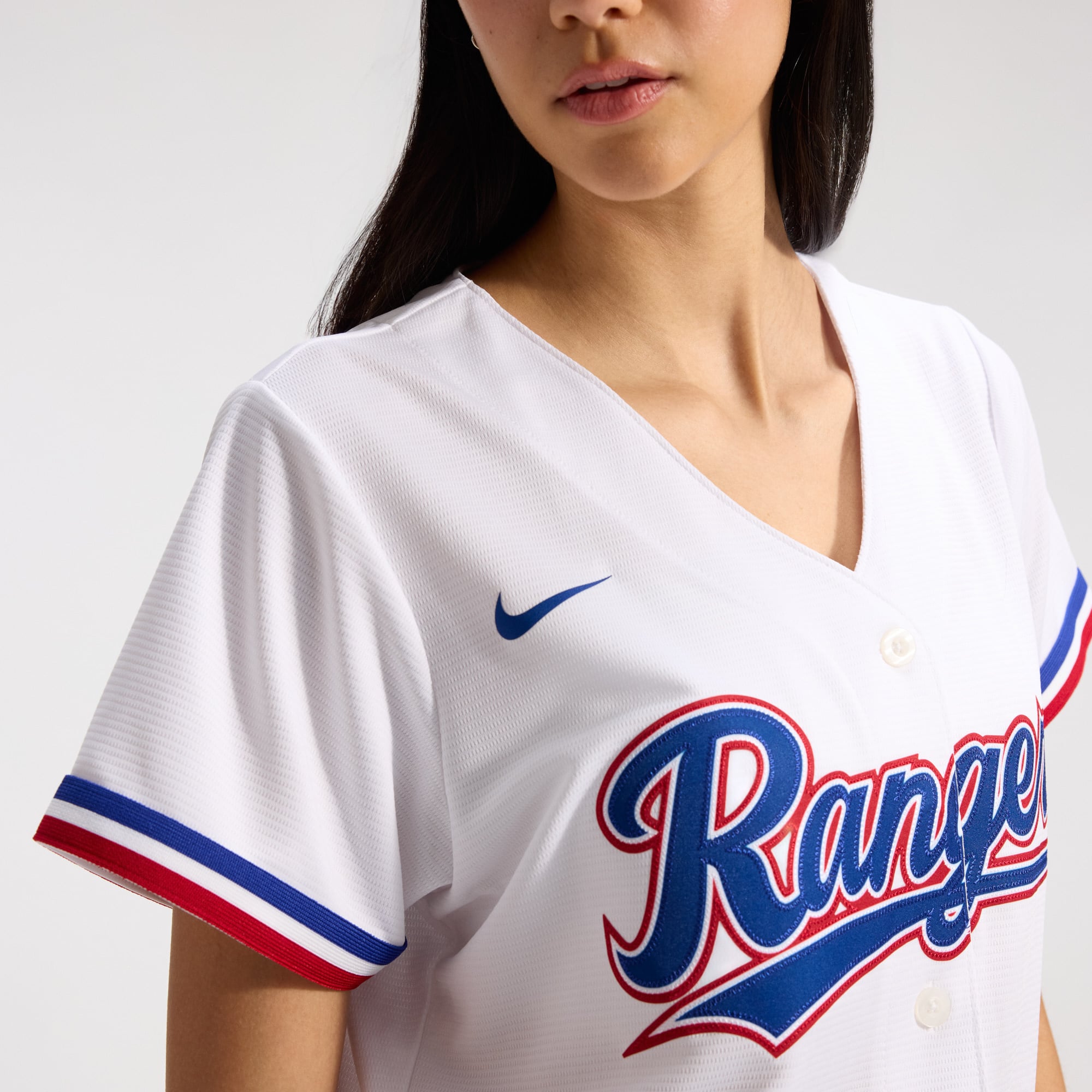 Texas Rangers Women's Home Team Jersey - White - Image 9