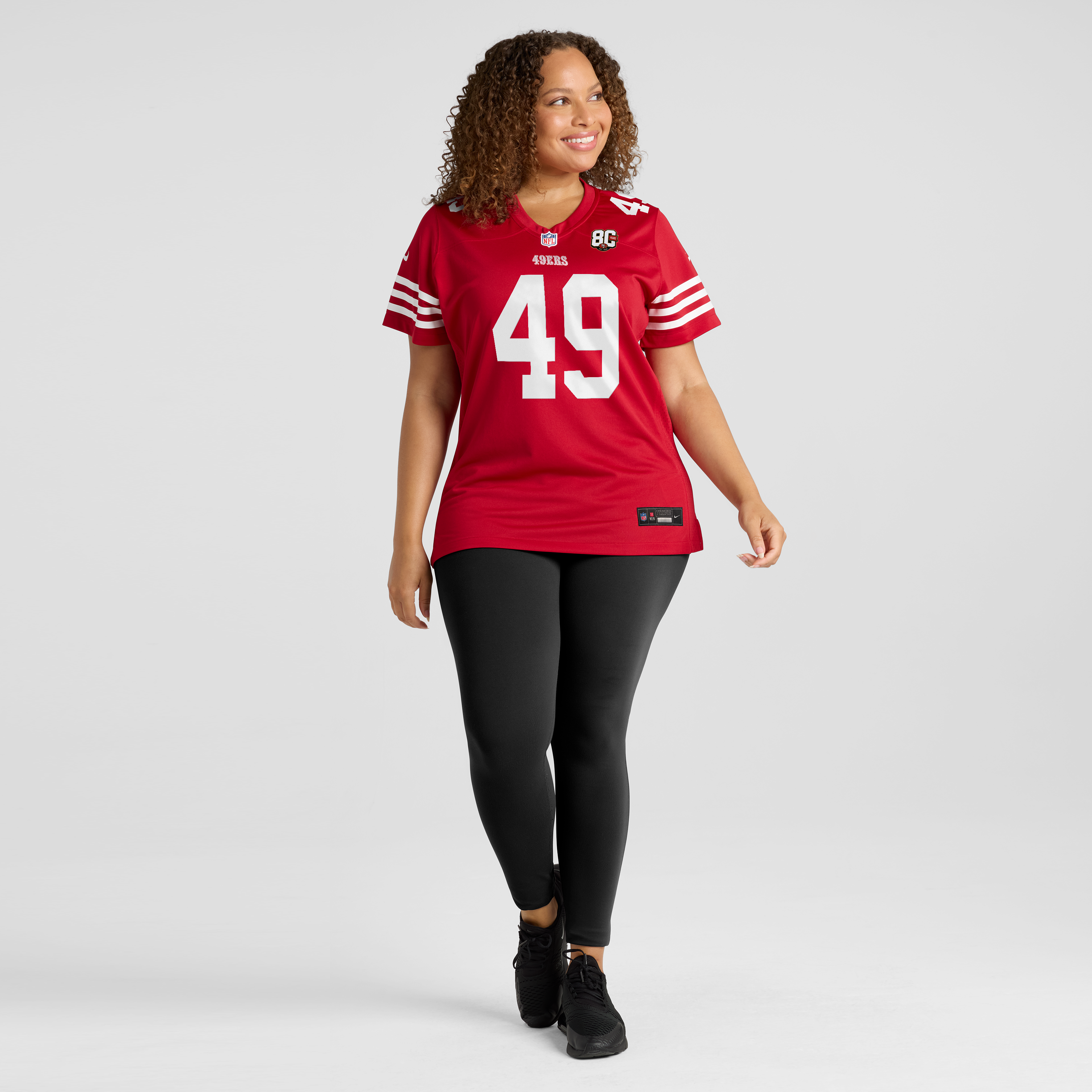 The Faithful San Francisco 49ers Women's 80th Anniversary Game Jersey - Scarlet - Image 7