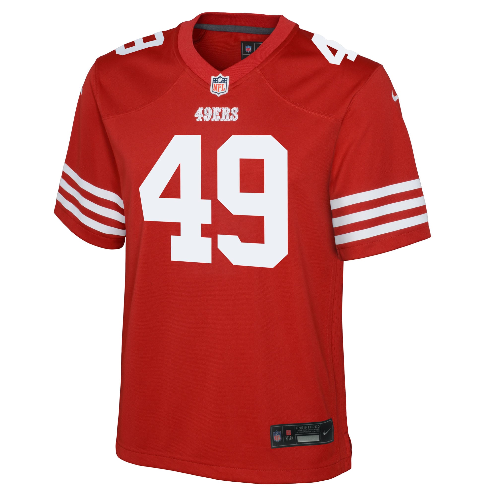 The Faithful San Francisco 49ers Youth Team Game Jersey - Scarlet - Image 3