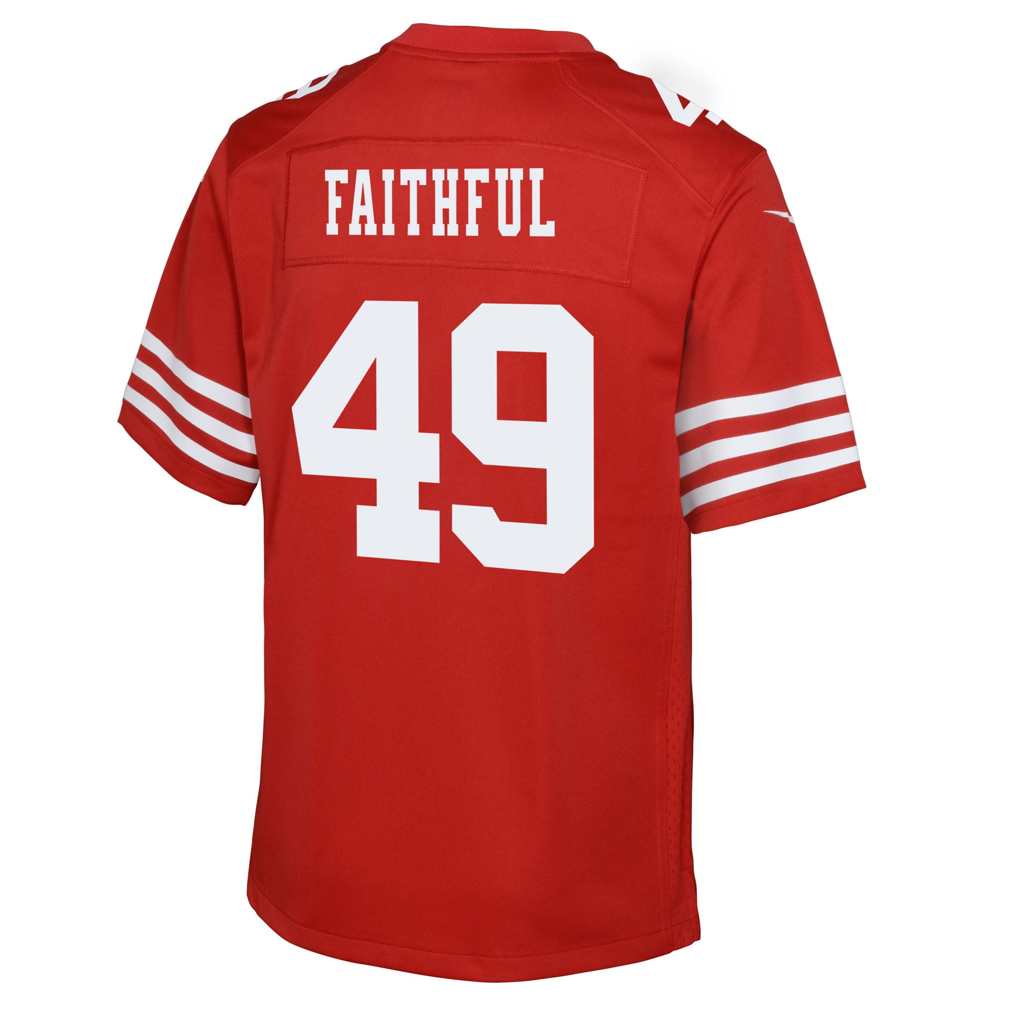 The Faithful San Francisco 49ers Youth Team Game Jersey - Scarlet - Image 4