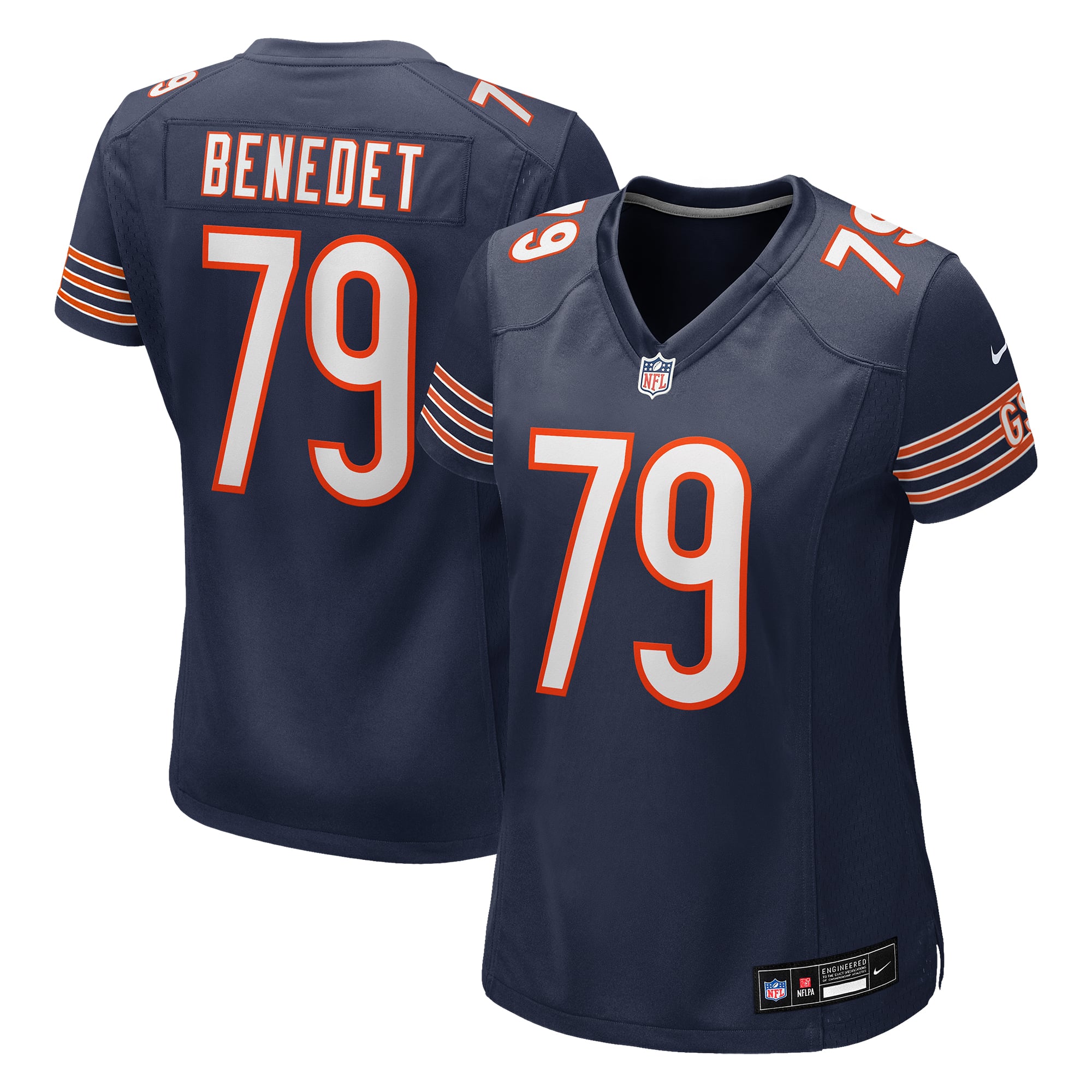 Theo Benedet Chicago Bears Women's Team Game Jersey - Navy - Image 2