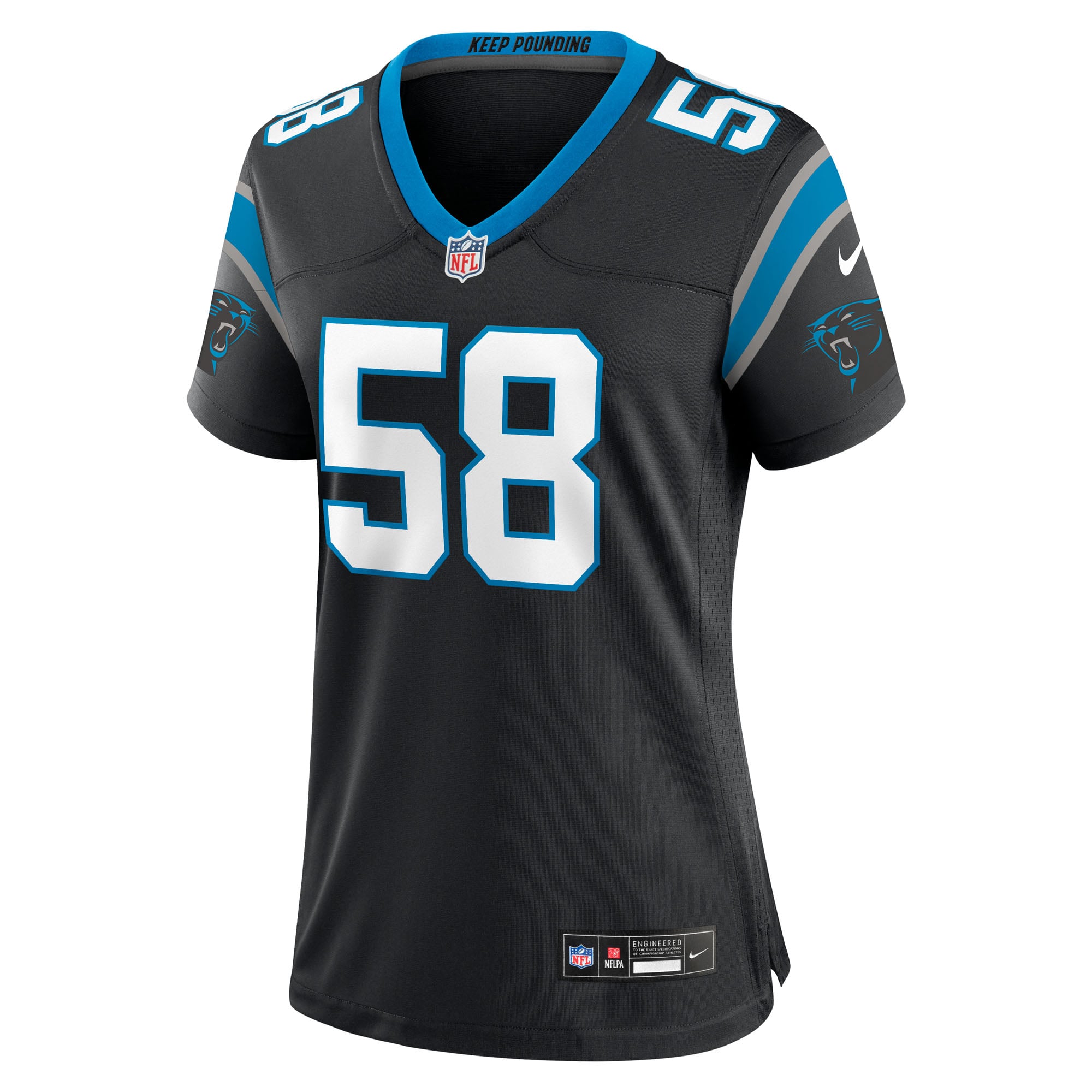 Thomas Davis Sr. Carolina Panthers Women's Team Retired Game Jersey - Black - Image 3