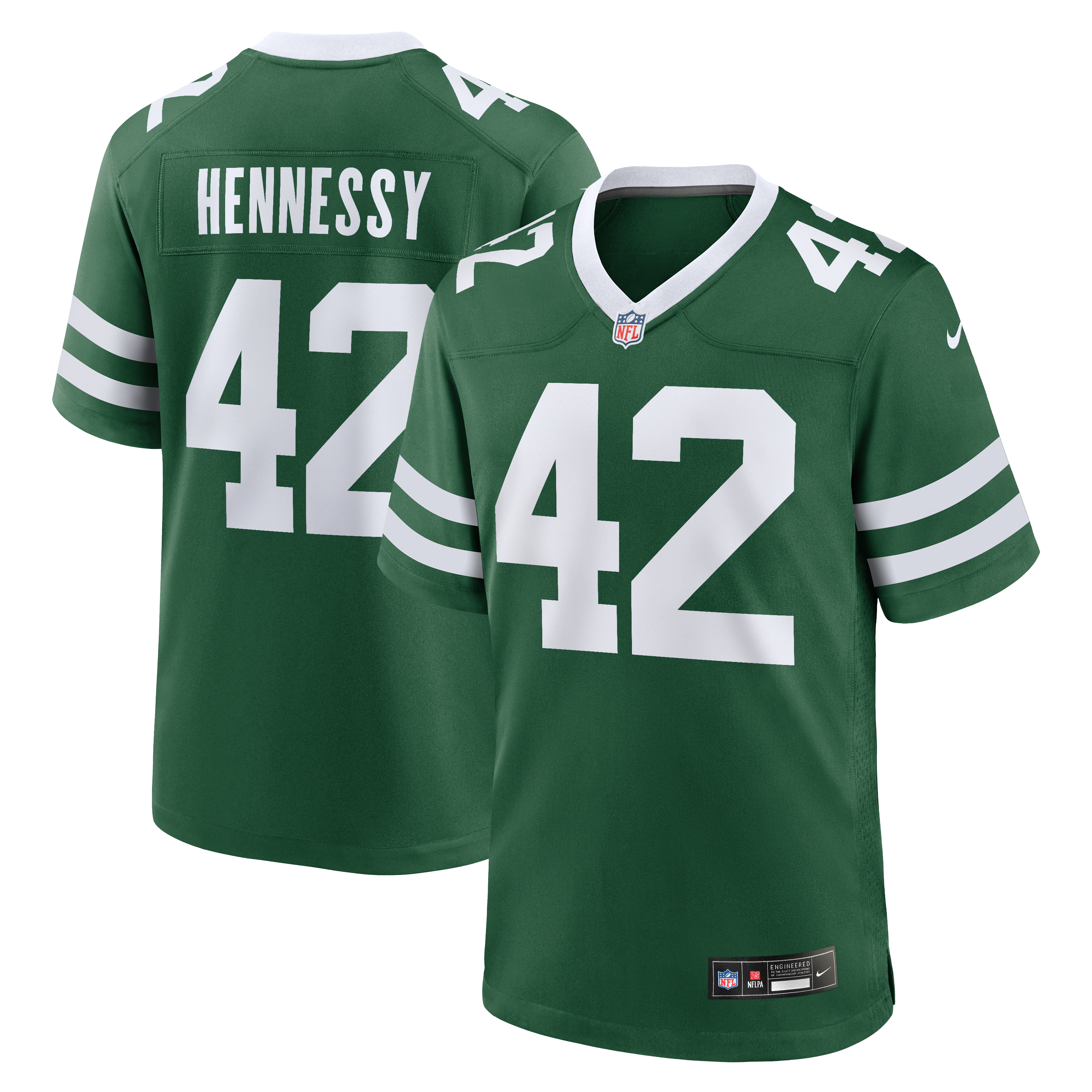 Thomas Hennessy New York Jets Team Game Jersey - Legacy Green - Image 2