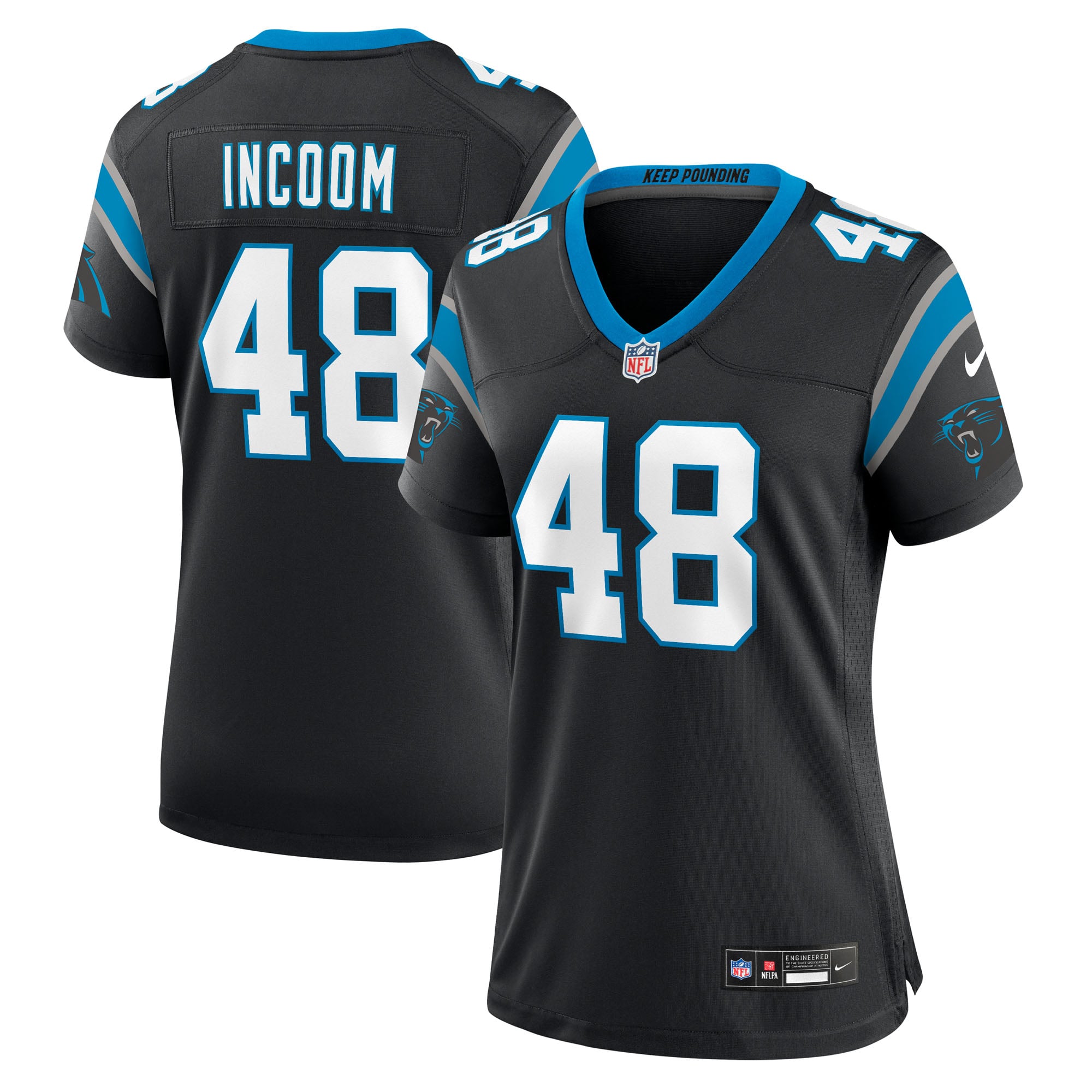 Thomas Incoom Carolina Panthers Women's Team Game Jersey - Black - Image 2