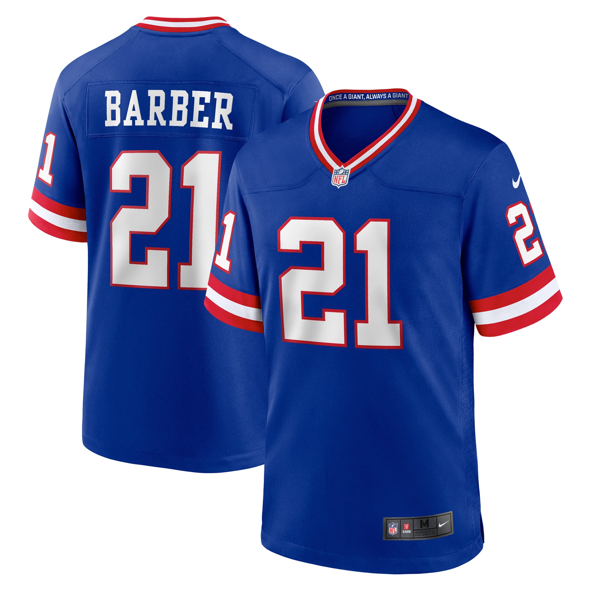 Tiki Barber New York Giants Retired Player Alternate Game Jersey - Royal