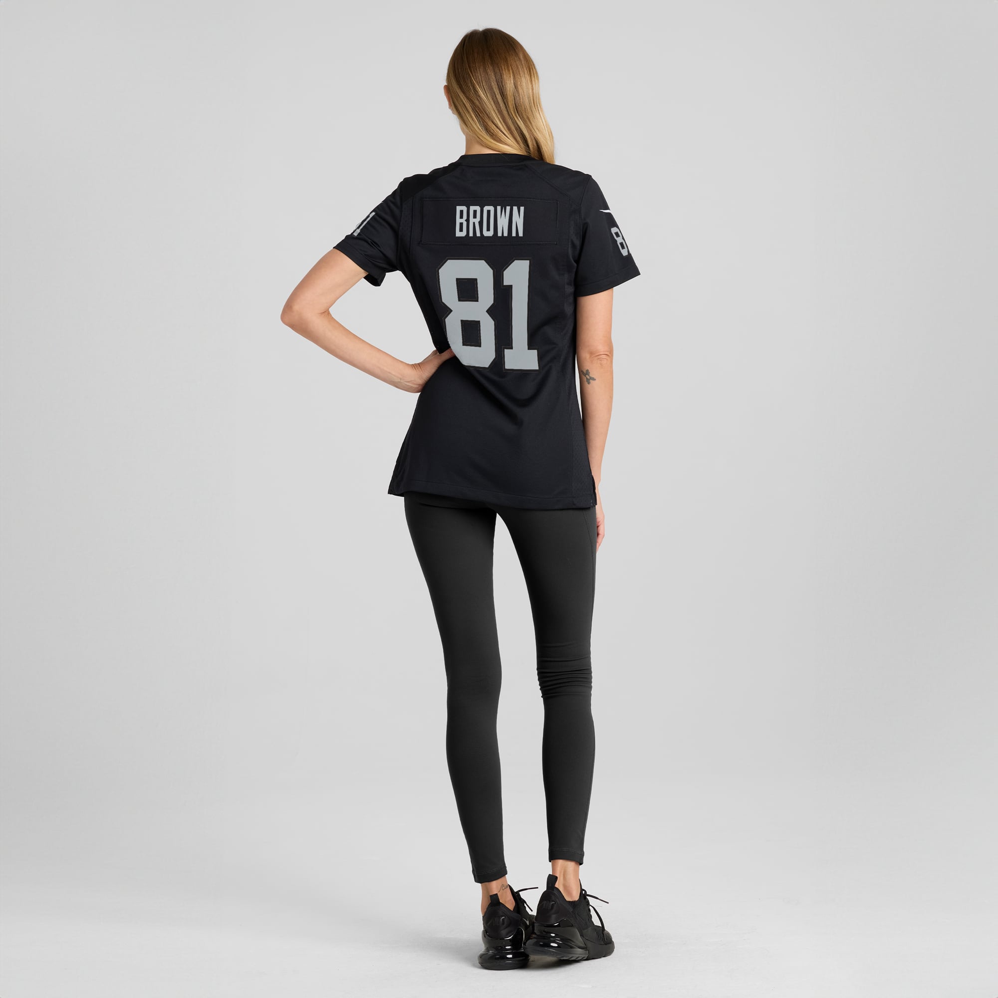 Tim Brown Las Vegas Raiders Women's Game Retired Player Jersey - Black - Image 6