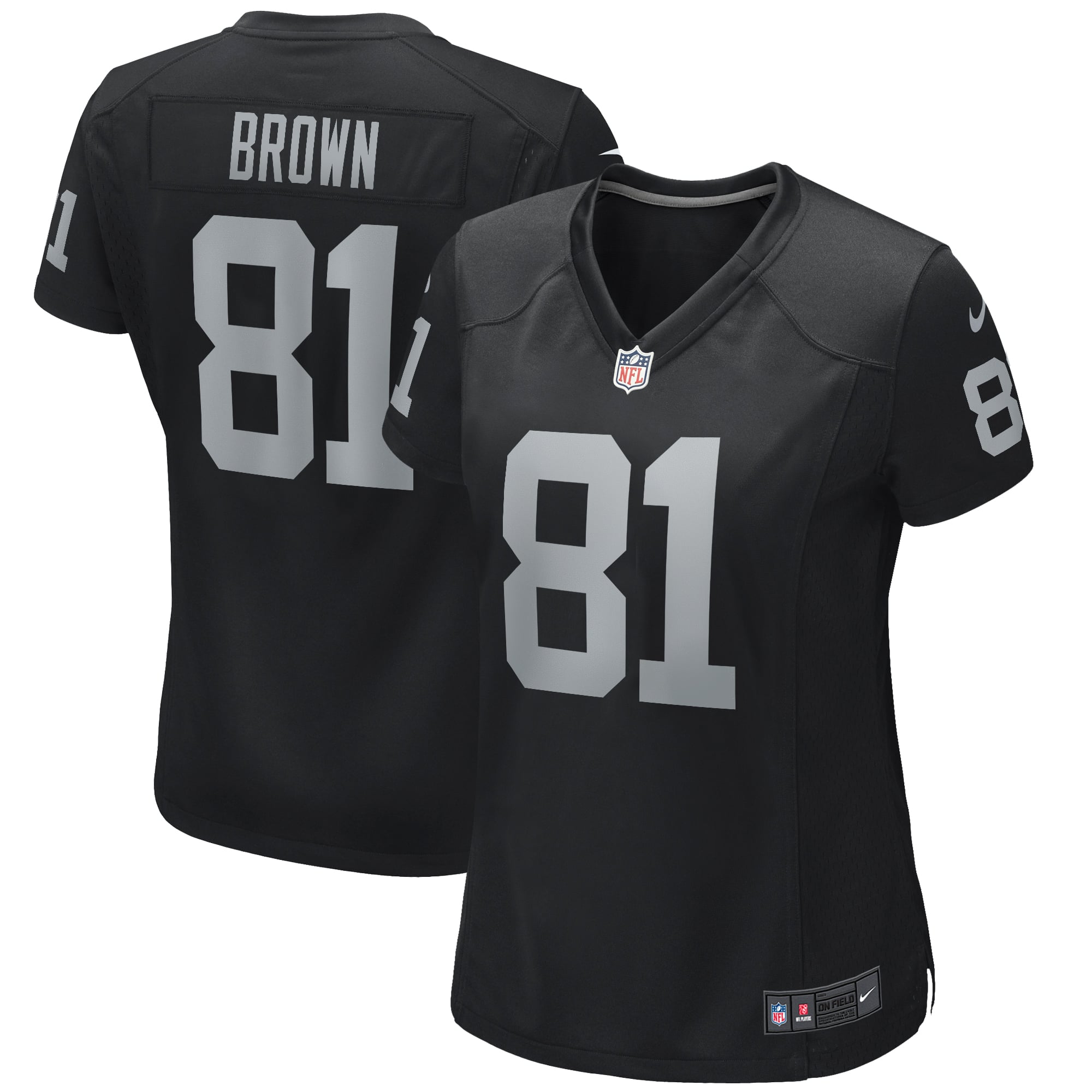 Tim Brown Las Vegas Raiders Women's Game Retired Player Jersey - Black - Image 2