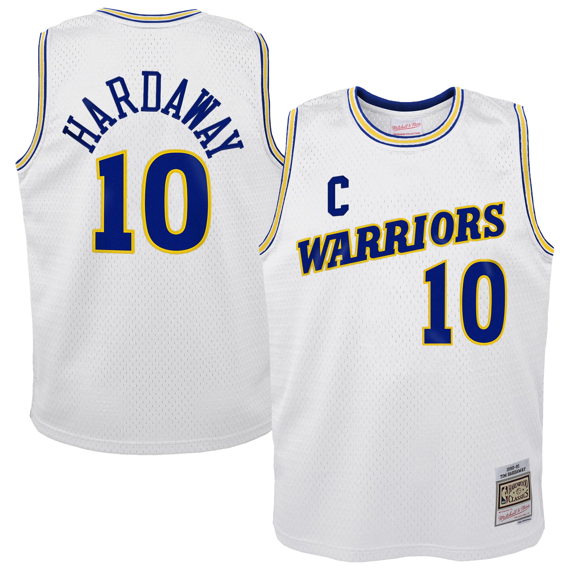 Tim Hardaway Golden State Warriors Youth 1990-91 Hardwood Classics Swingman Throwback Home Jersey - White - Image 2