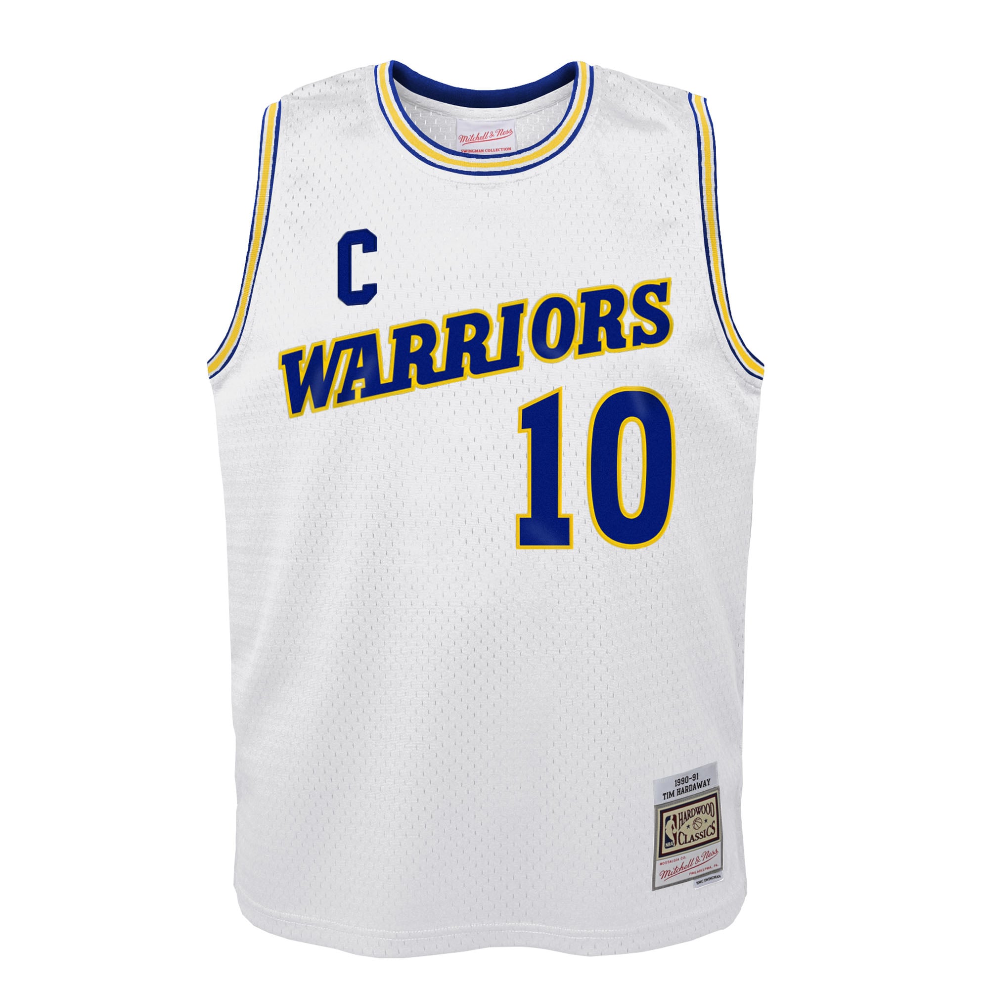 Tim Hardaway Golden State Warriors Youth 1990-91 Hardwood Classics Swingman Throwback Home Jersey - White - Image 3