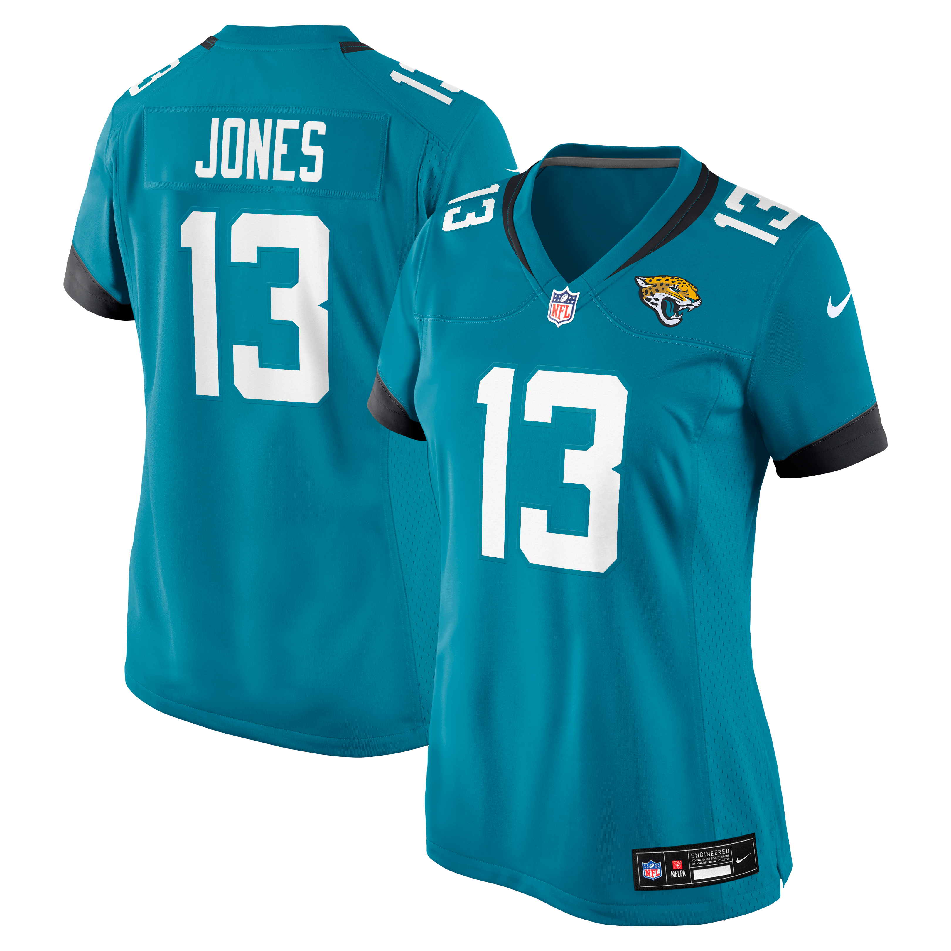 Tim Jones Jacksonville Jaguars Women's Team Game Jersey - Teal - Image 2