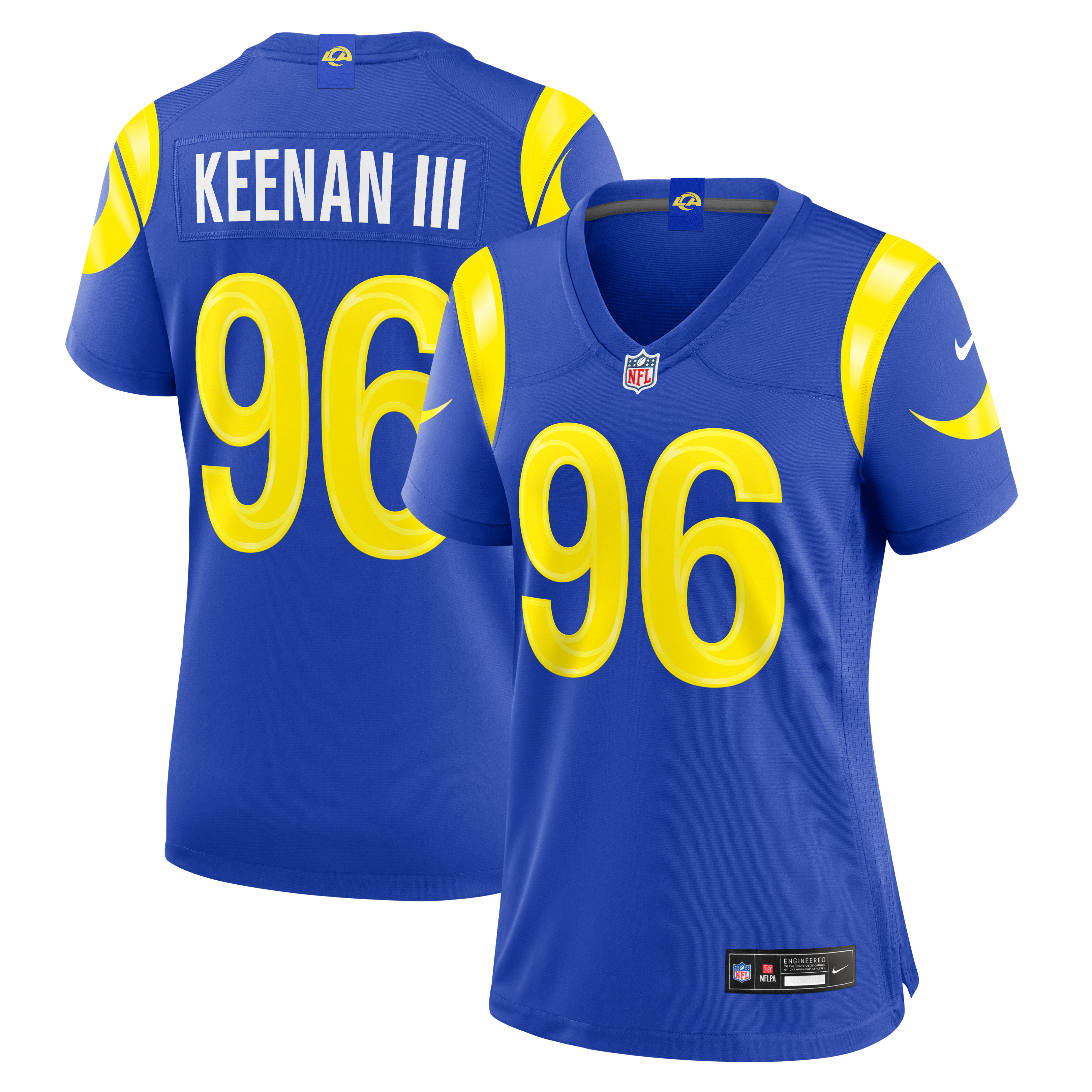 Tim Keenan III Los Angeles Rams Women's Team Game Jersey - Royal - Image 2
