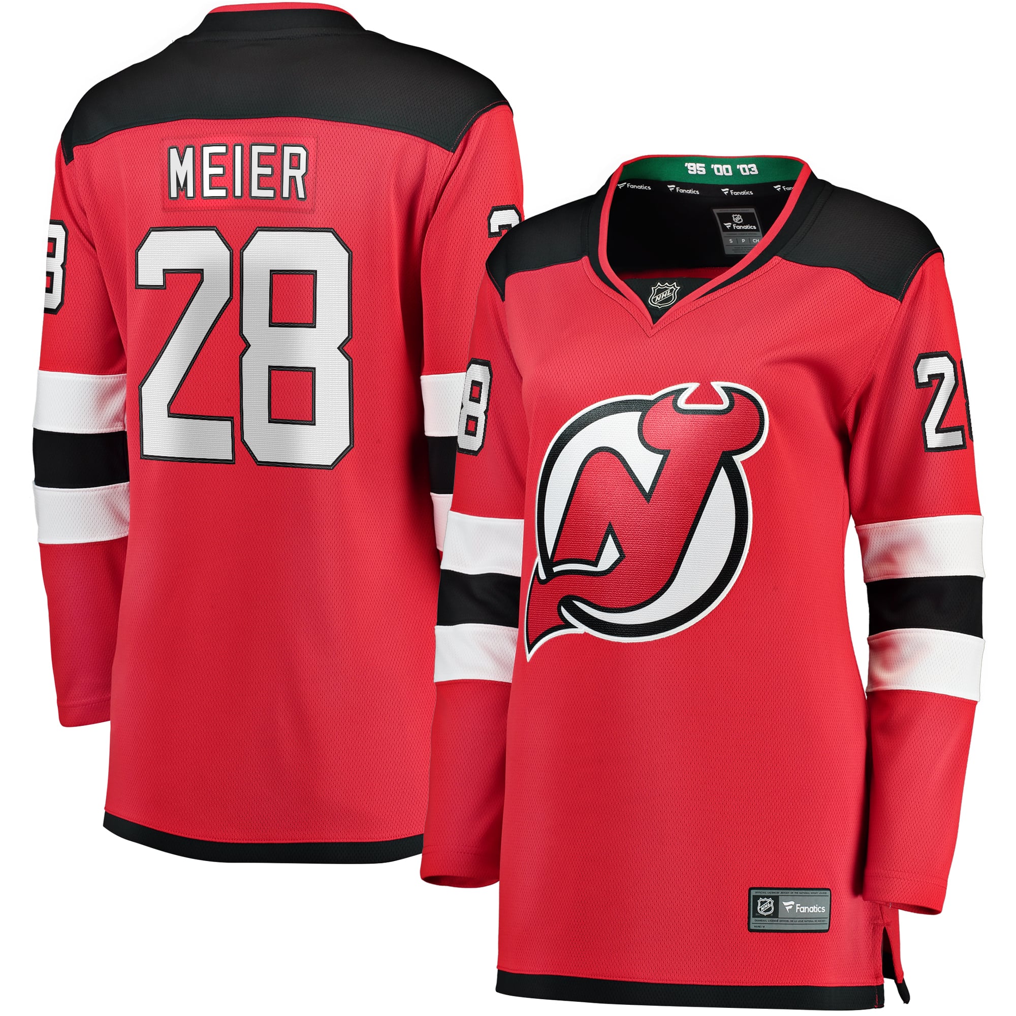 Timo Meier New Jersey Devils Women's Home Breakaway Player Jersey - Red - Image 2