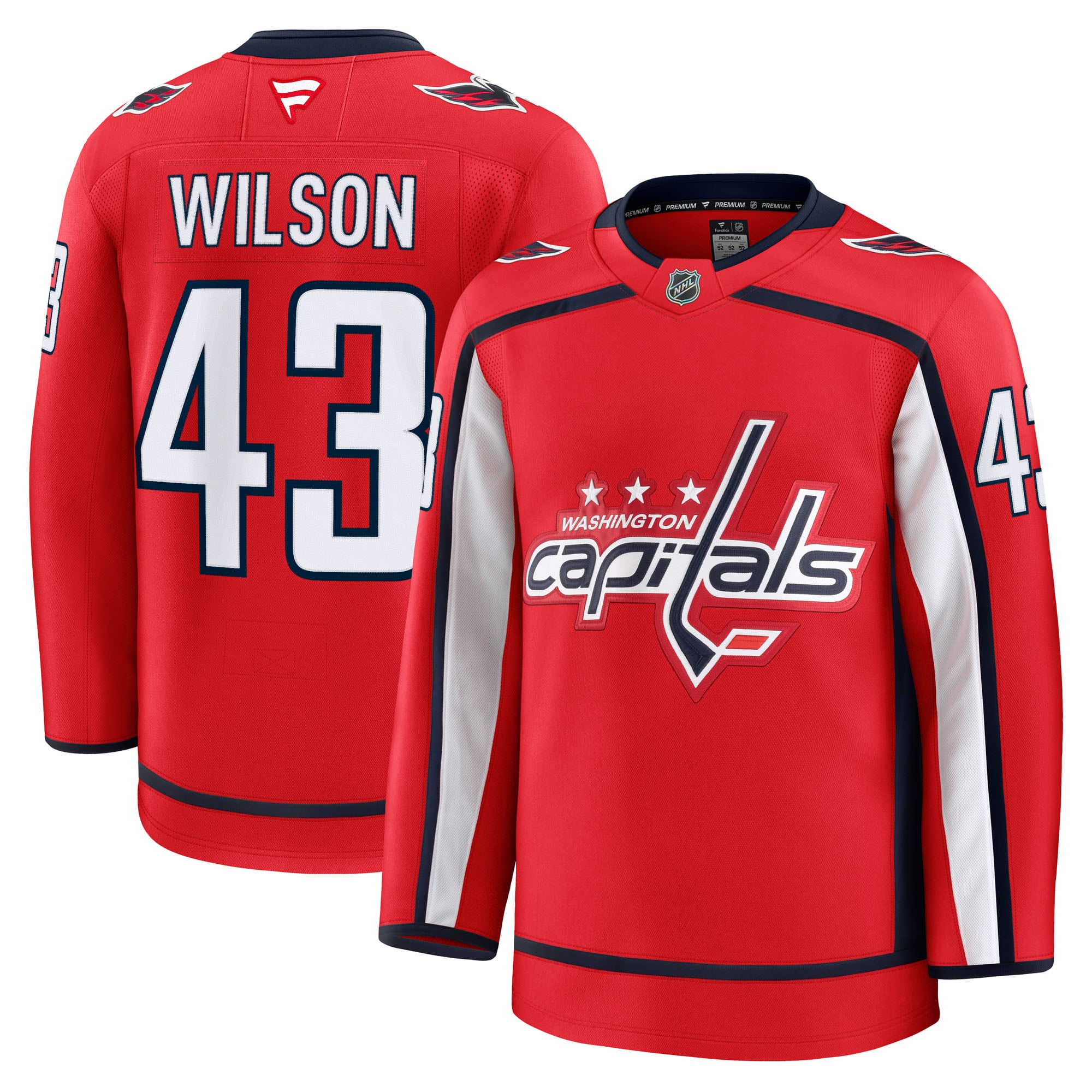Tom Wilson Washington Capitals Home Premium Jersey - Red - Image 2