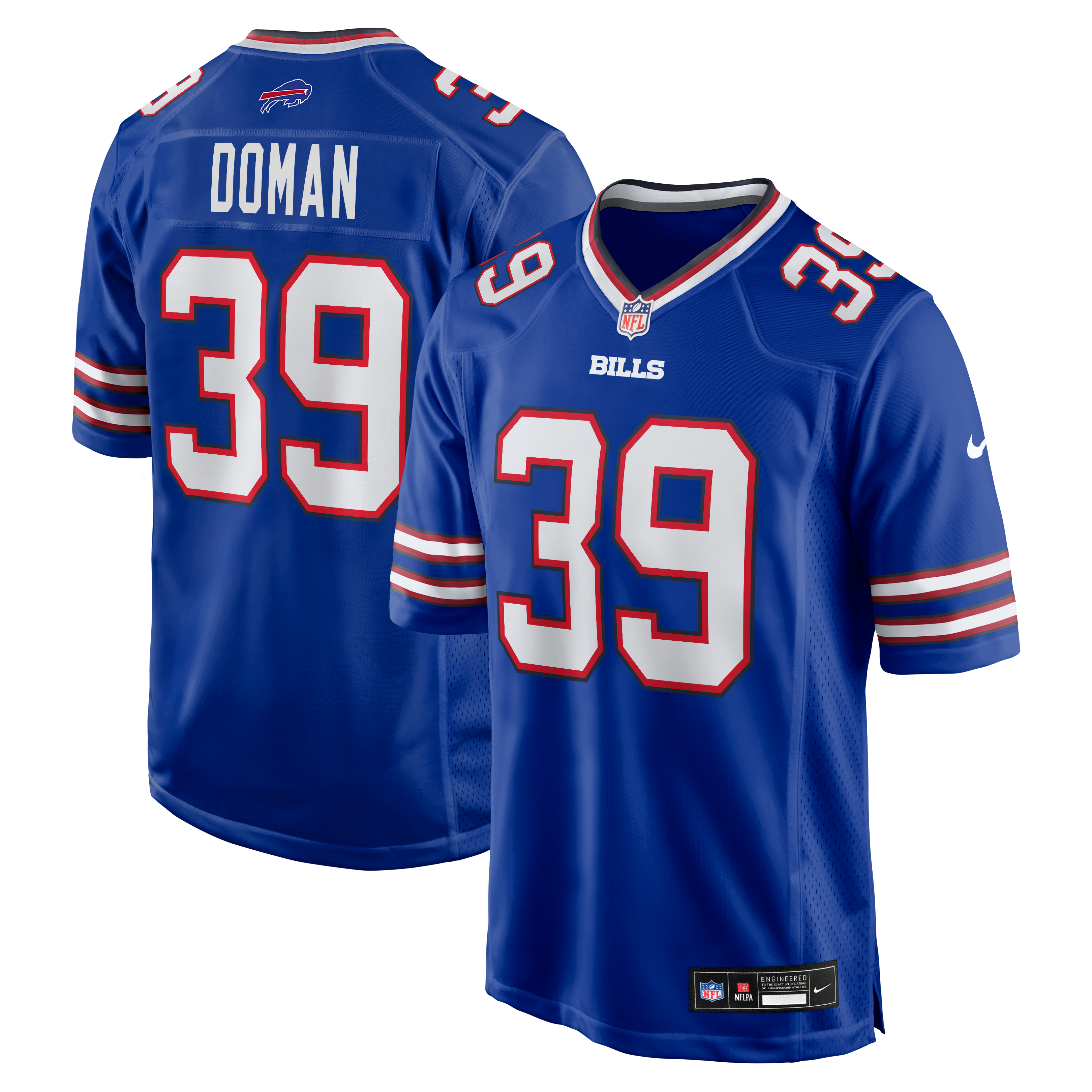 Tommy Doman Buffalo Bills Team Game Jersey - Royal - Image 2