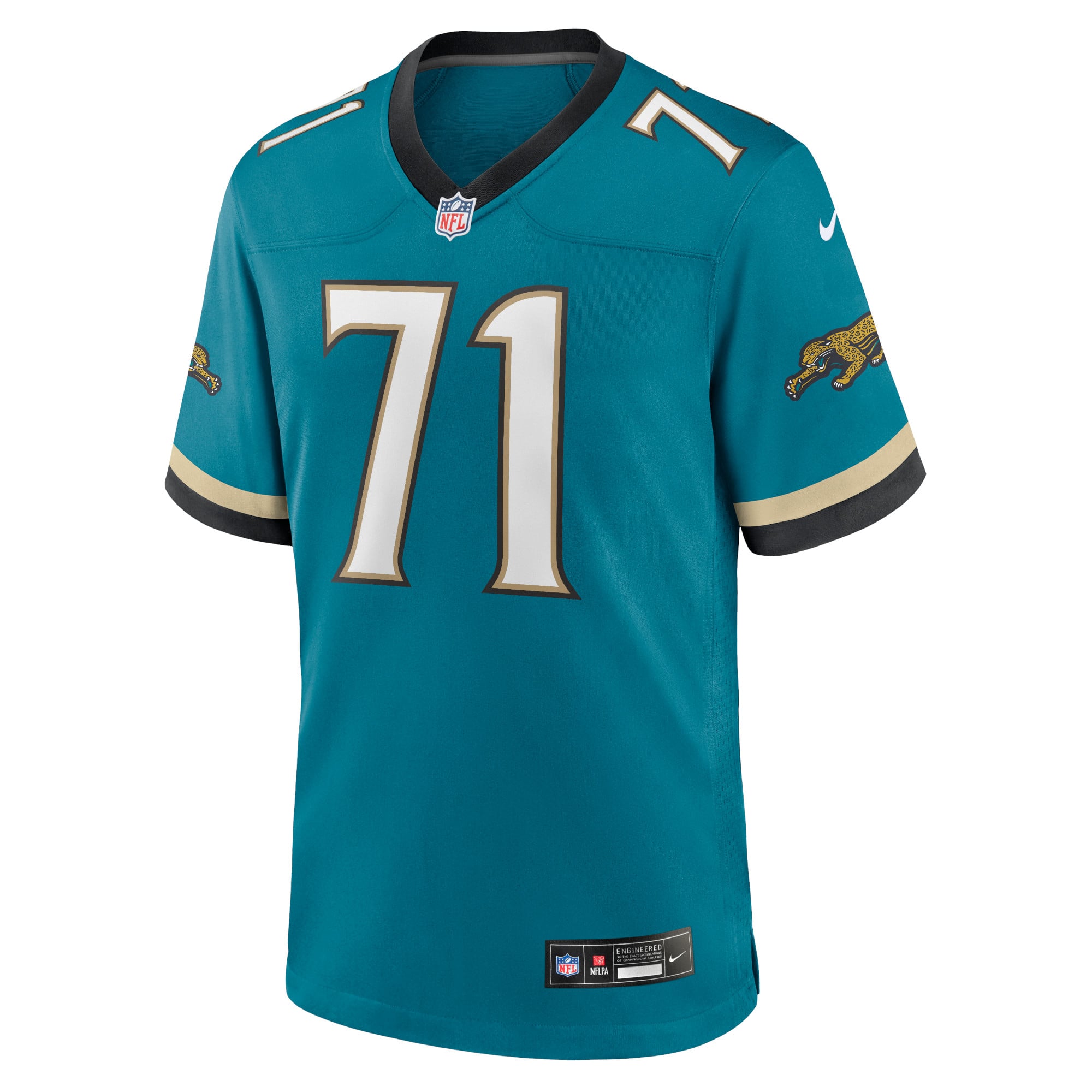 Tony Boselli Jacksonville Jaguars Prowler Throwback Retired Player Game Jersey - Teal - Image 3