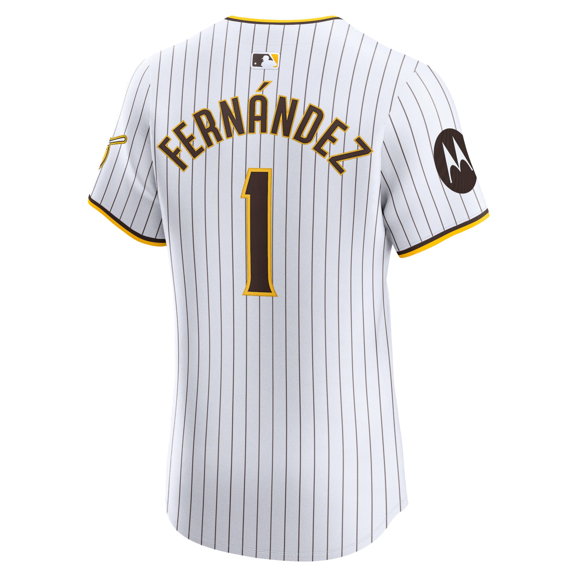 Tony Fernandez San Diego Padres Home Elite Sponsor Patch Player Jersey - White - Image 4