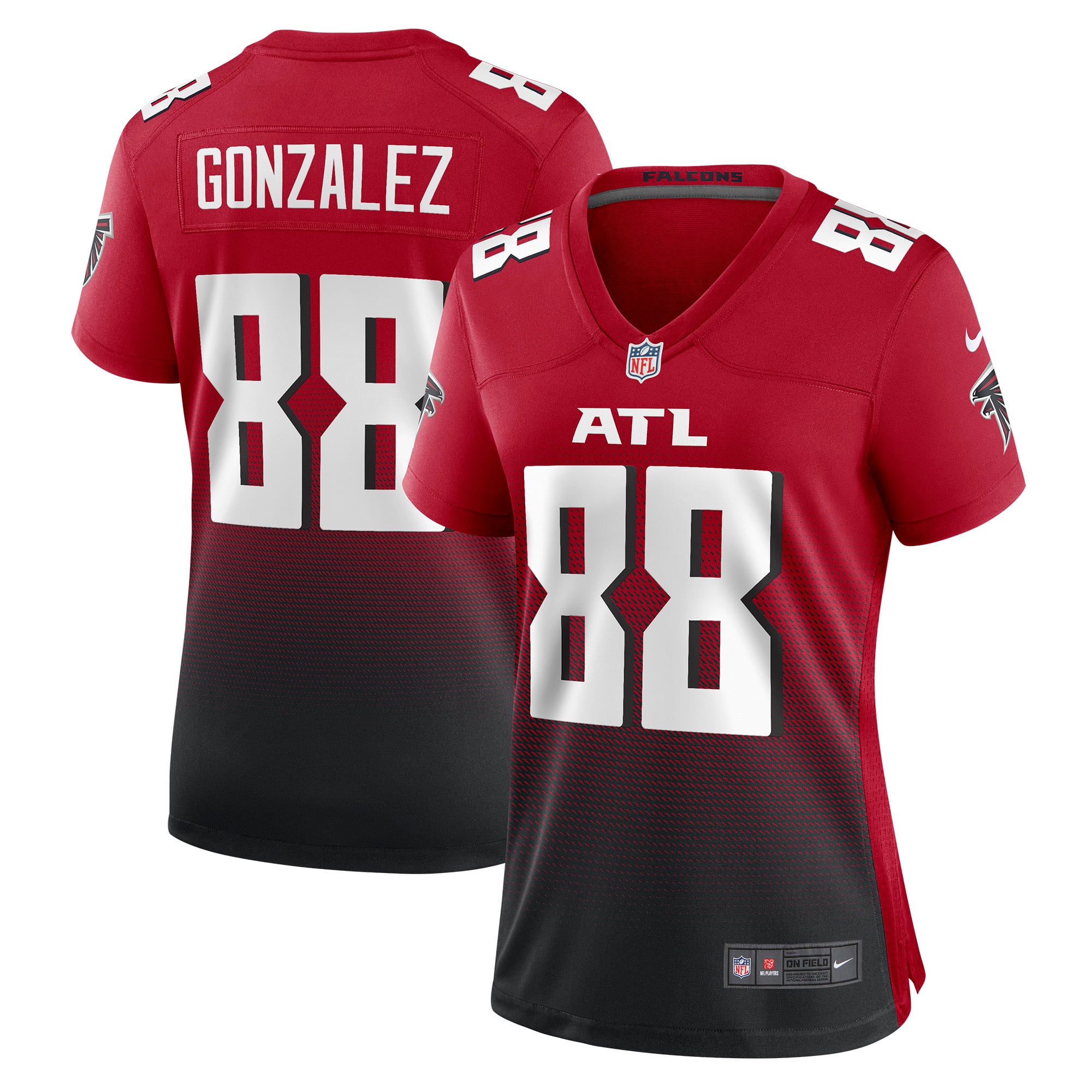 Tony Gonzalez Atlanta Falcons Women's Game Retired Player Jersey - Red