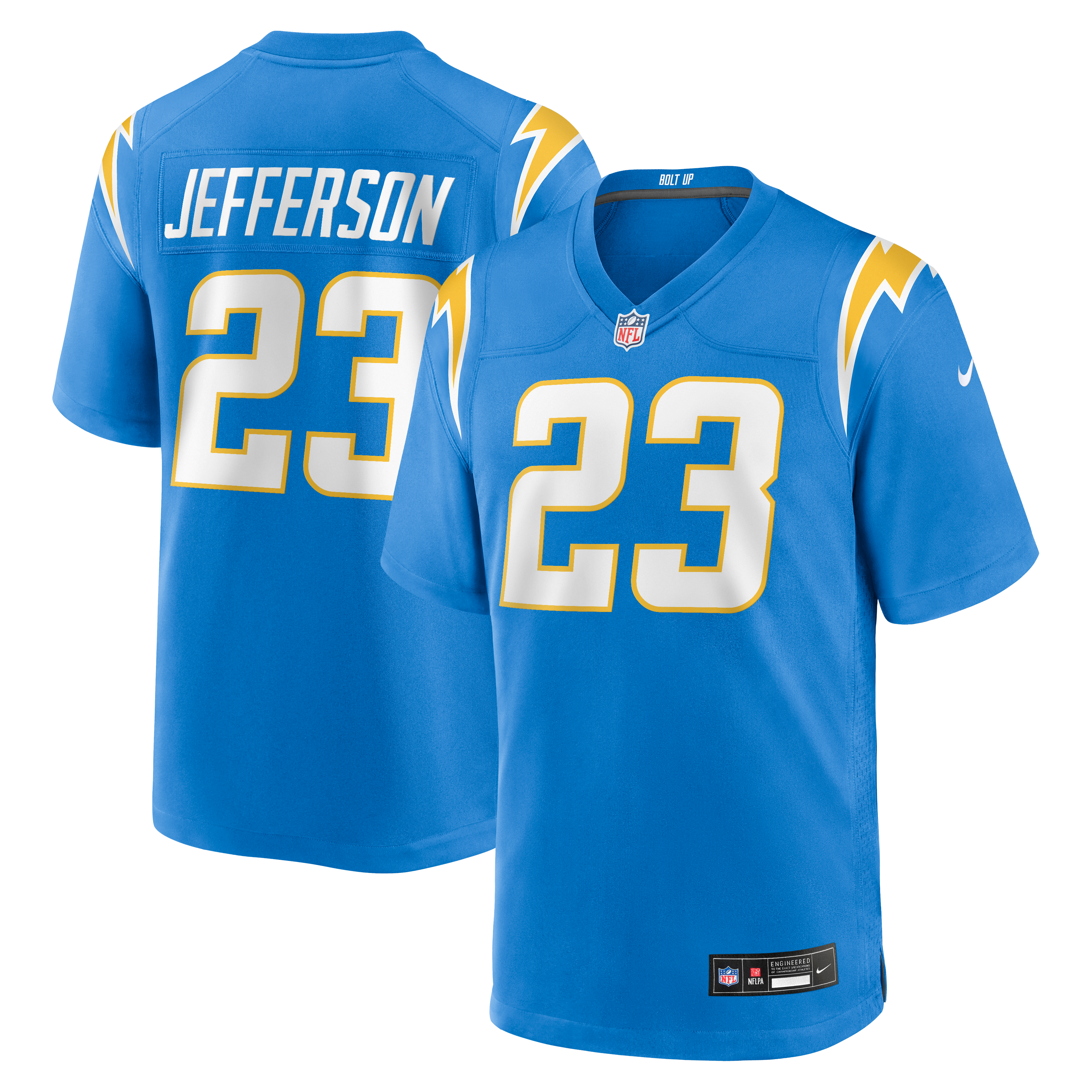 Tony Jefferson Los Angeles Chargers Team Game Jersey - Powder Blue - Image 2