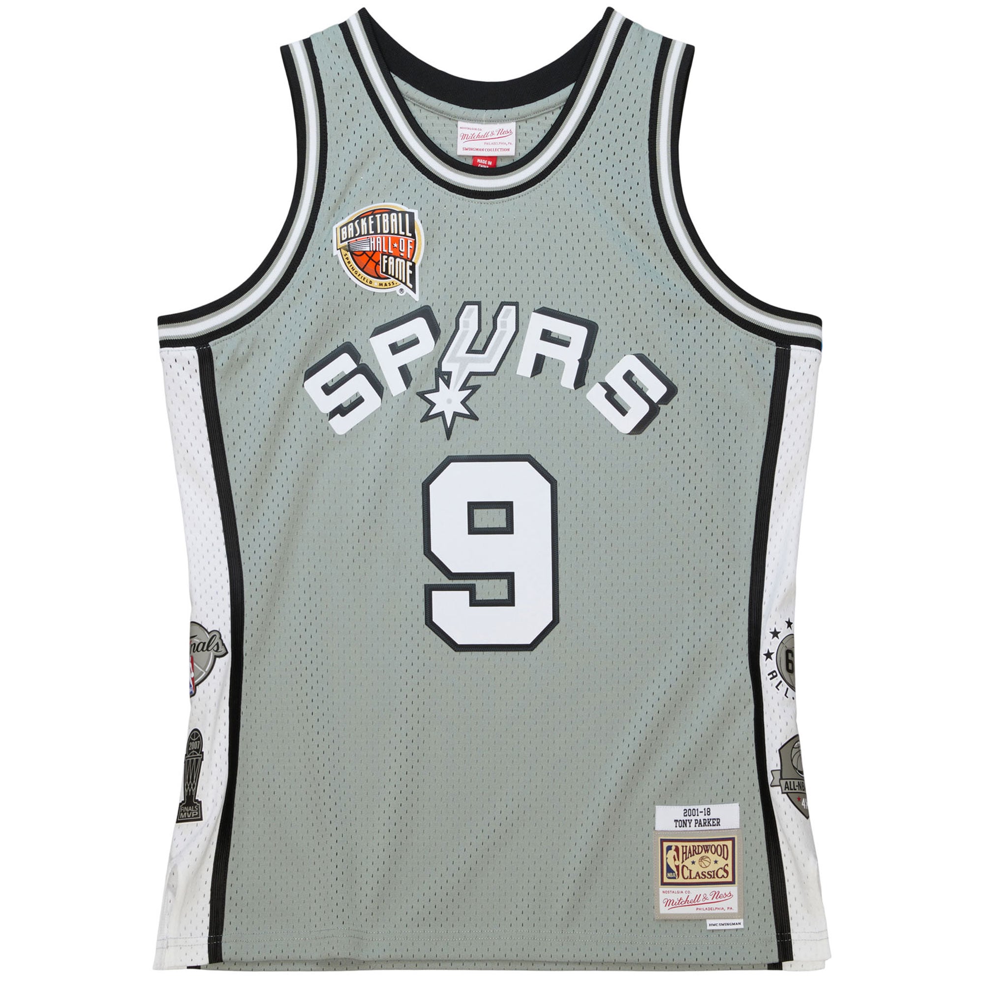 Tony Parker San Antonio Spurs Unisex Hall of Fame Class of 2023 Throwback Swingman Jersey - Gray - Image 3