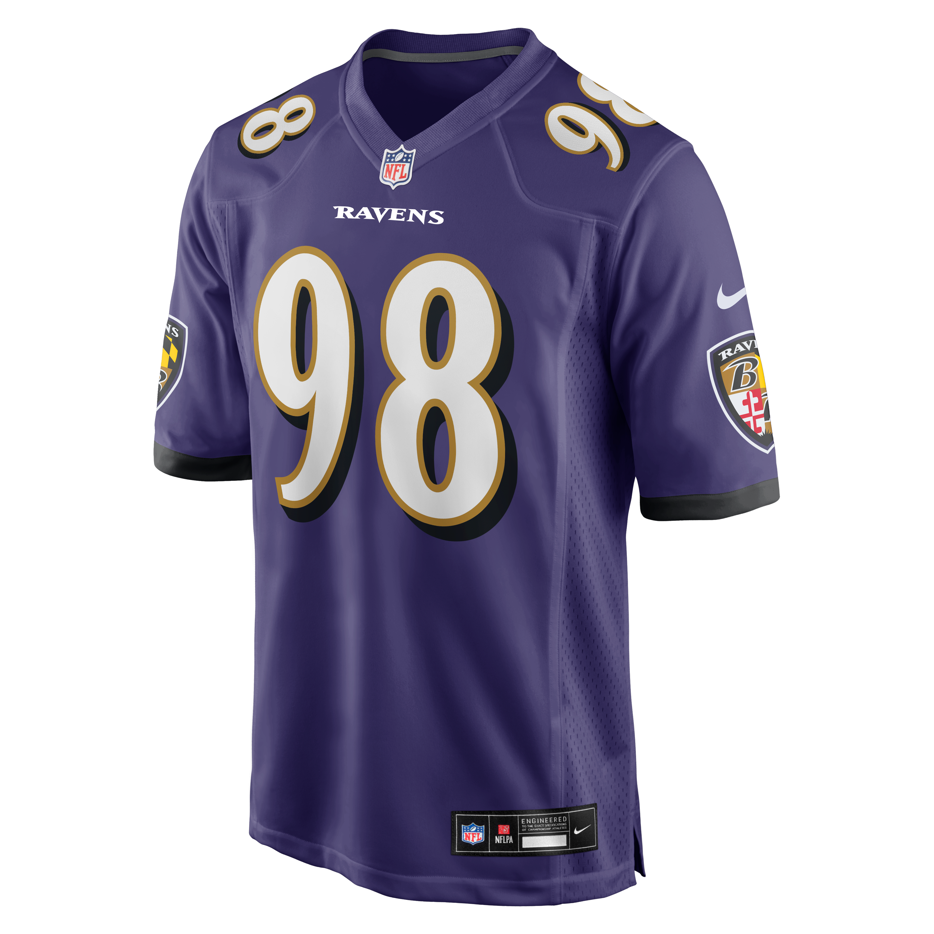 Tony Siragusa Baltimore Ravens Game Retired Player Jersey - Purple - Image 3