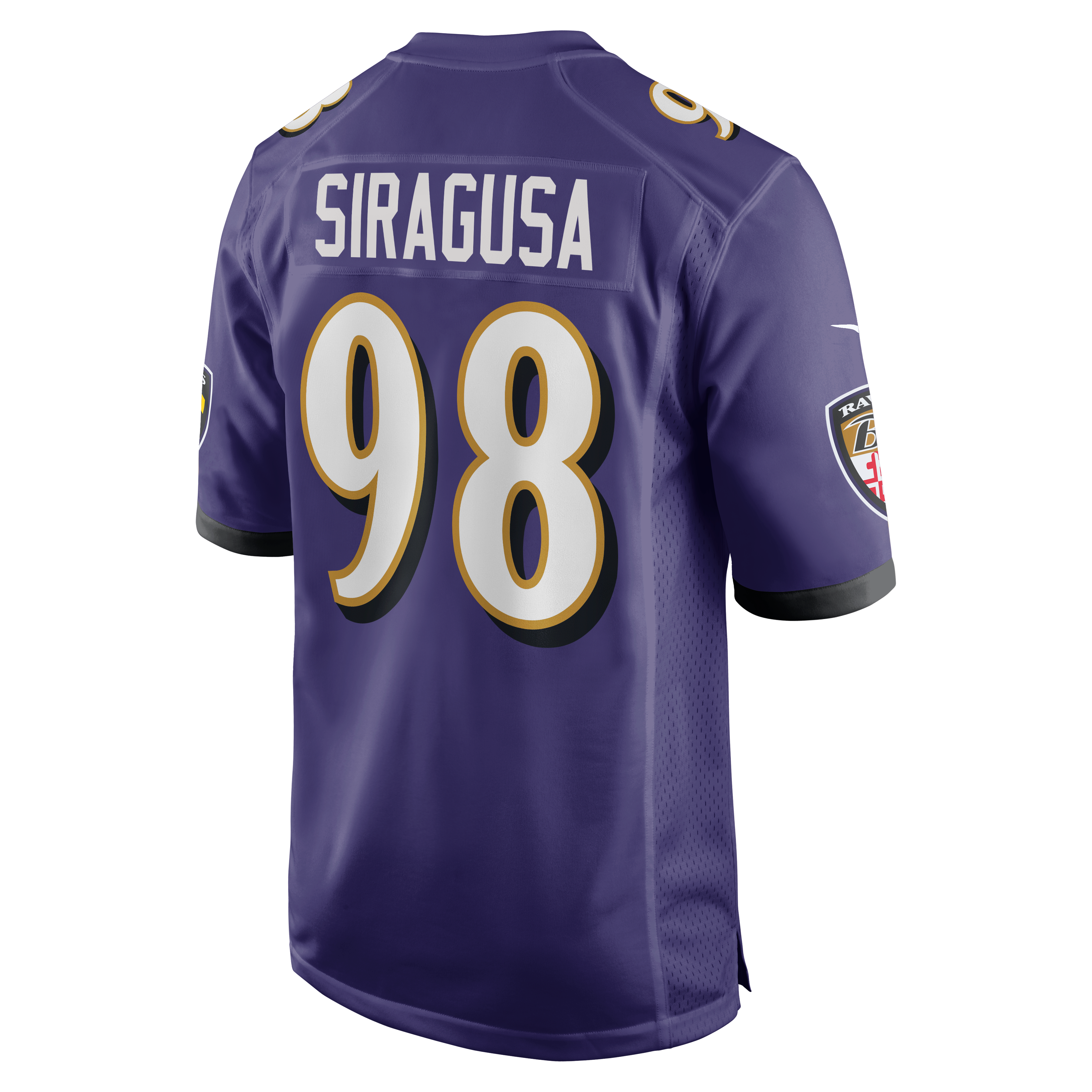 Tony Siragusa Baltimore Ravens Game Retired Player Jersey - Purple - Image 4