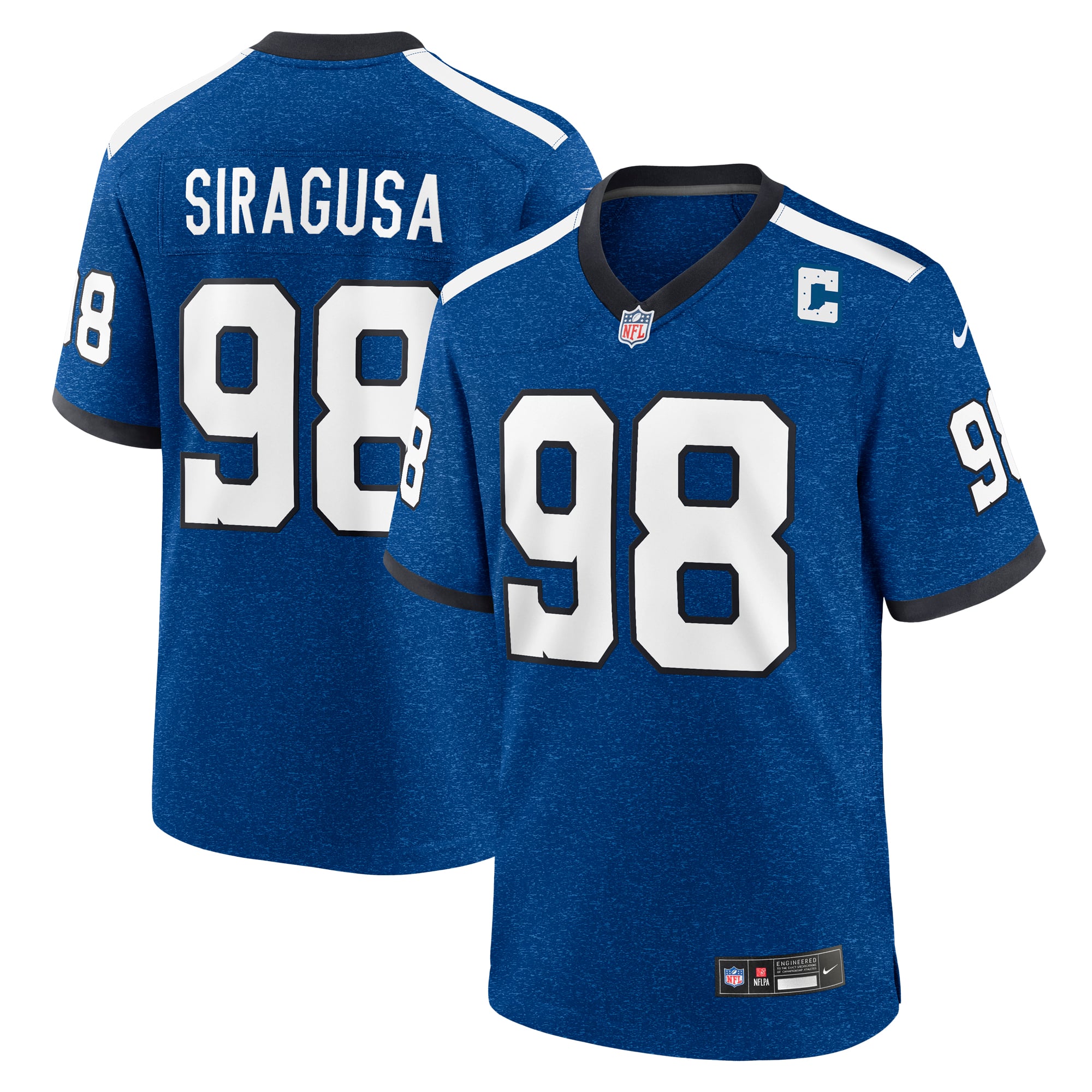 Tony Siragusa Indianapolis Colts Game Retired Player Jersey - Blue