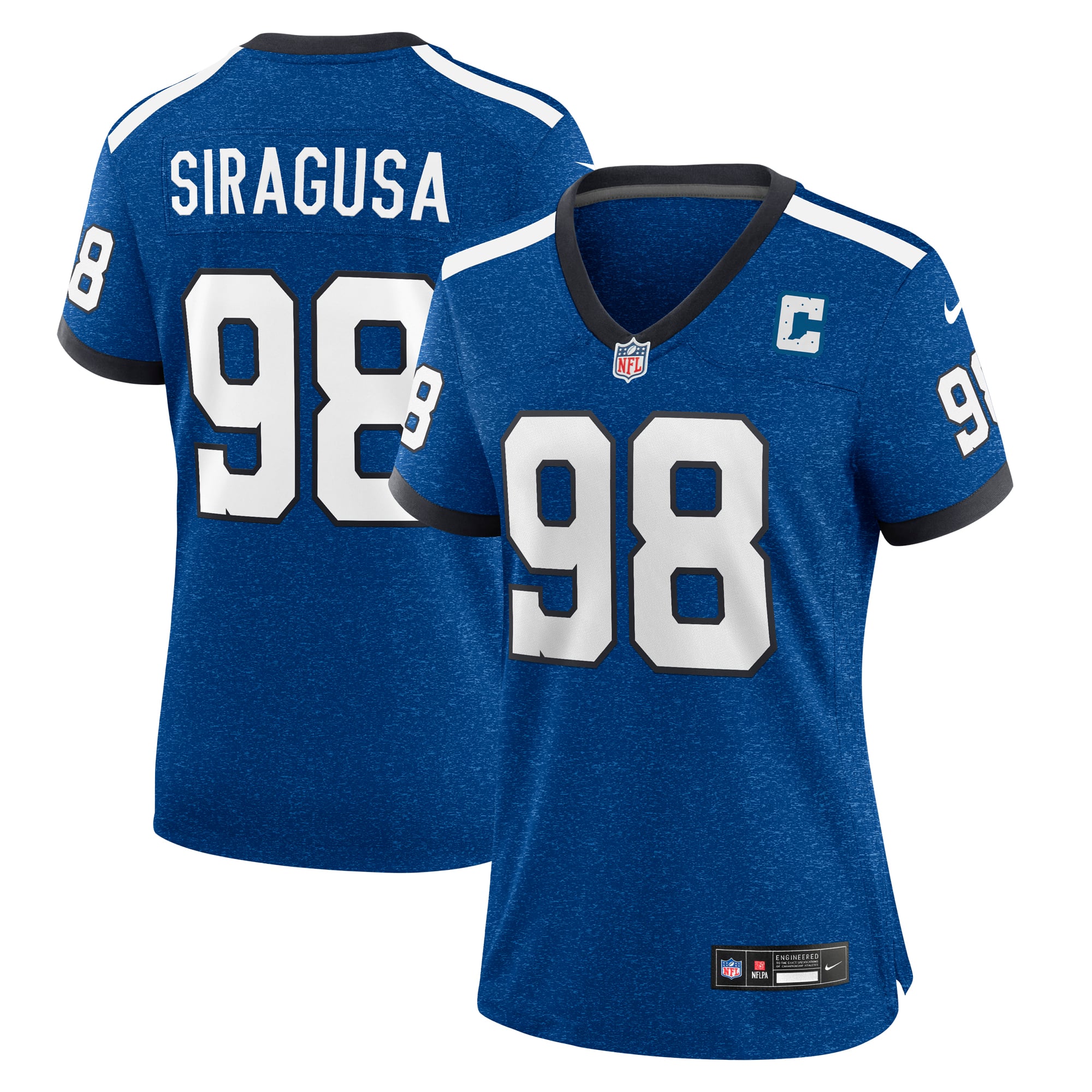 Tony Siragusa Indianapolis Colts Women's Indiana Nights Alternate Game Jersey - Royal - Blue