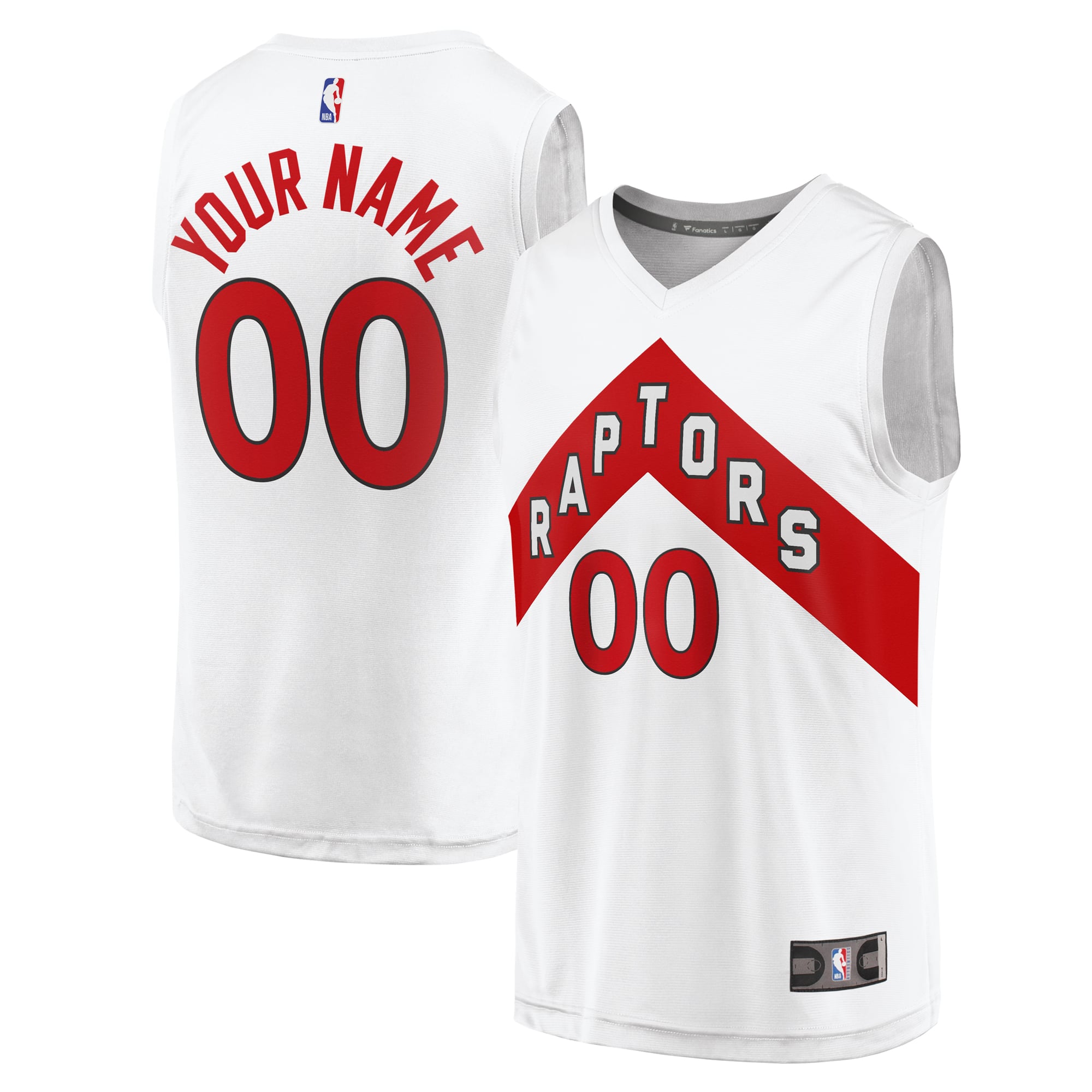 Toronto Raptors Youth Fast Break Custom Jersey - Association Edition - White - Image 2