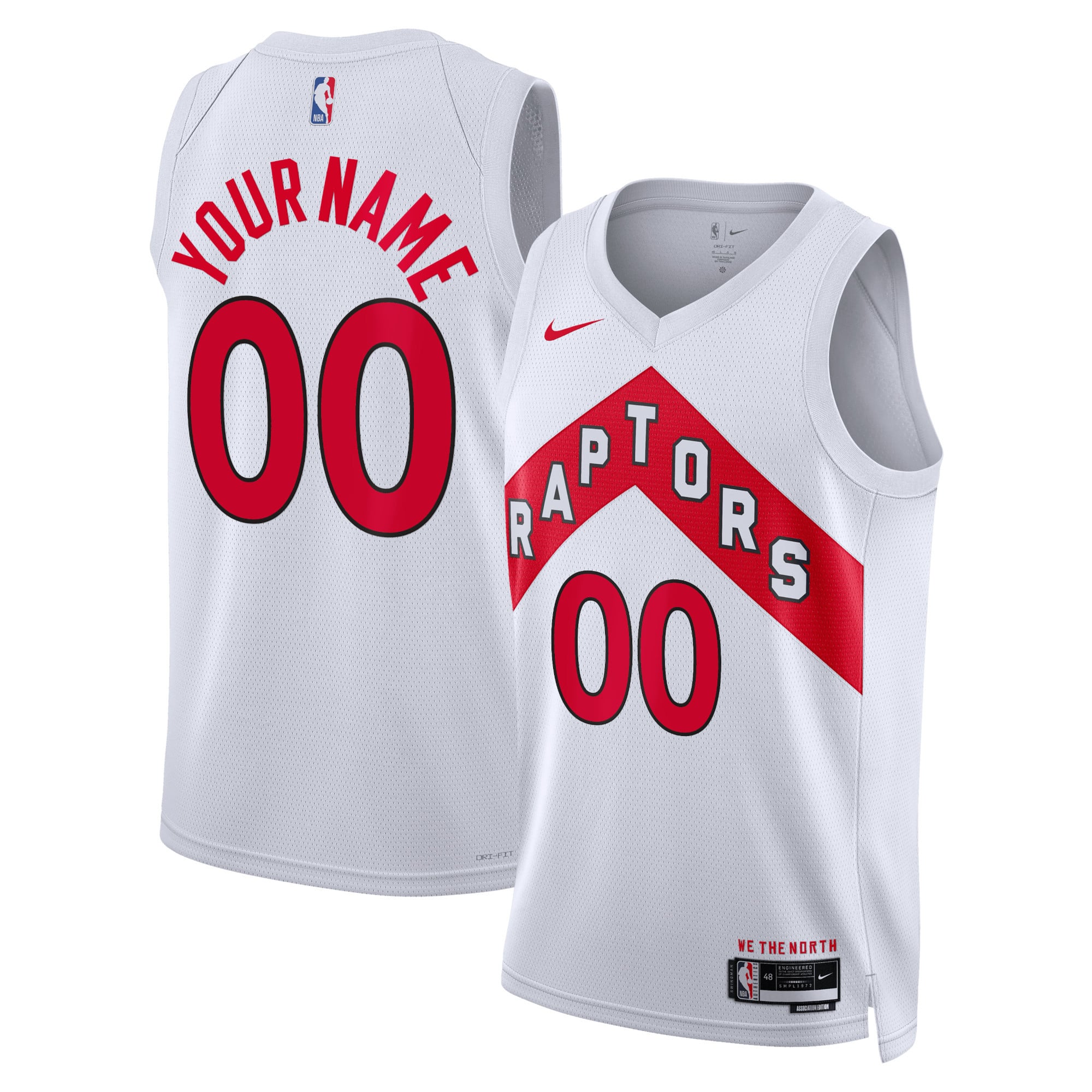 Toronto Raptors Unisex Swingman Custom Jersey White - Association Edition - White