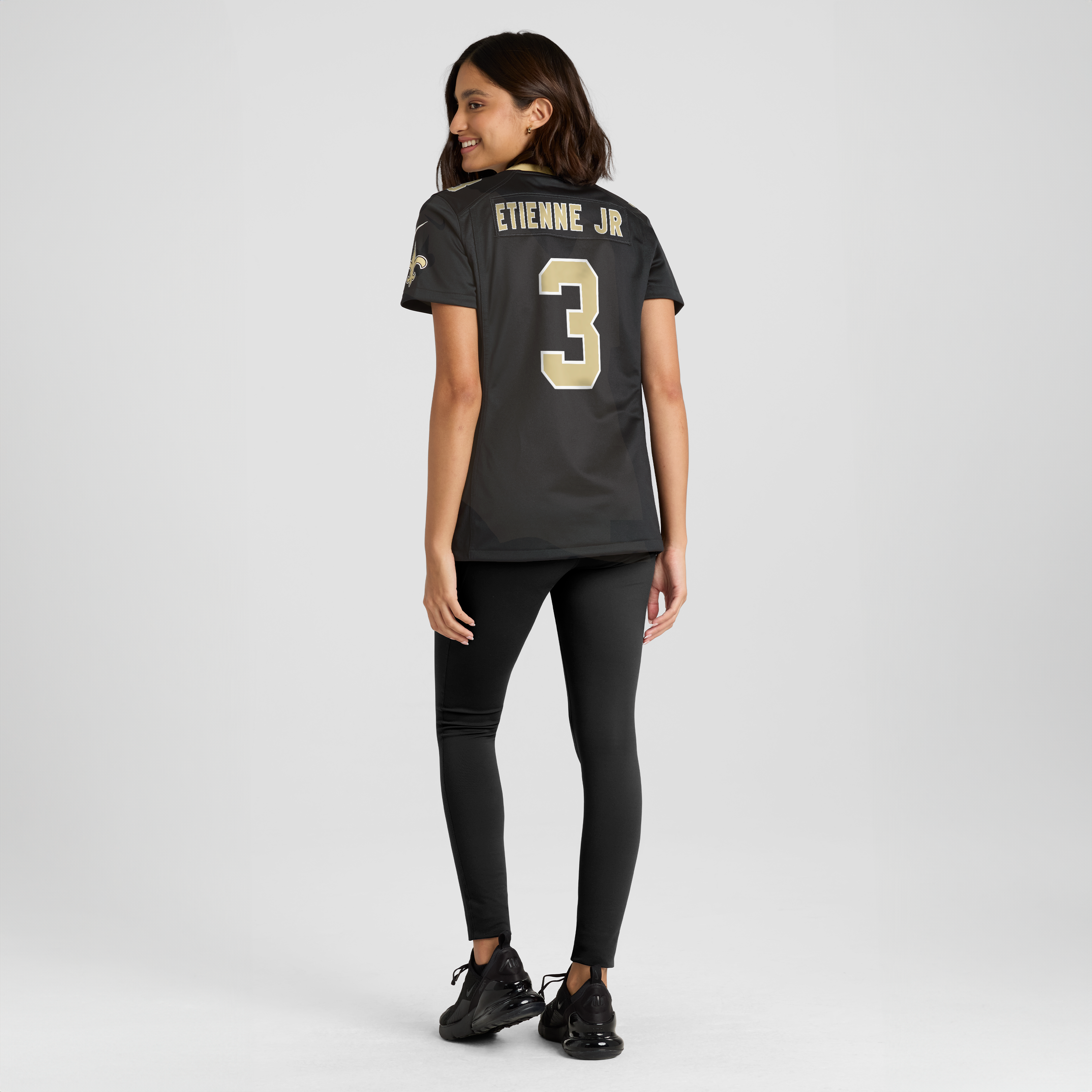 Travis Etienne Jr New Orleans Saints Women's Team Game Jersey - Black - Image 4