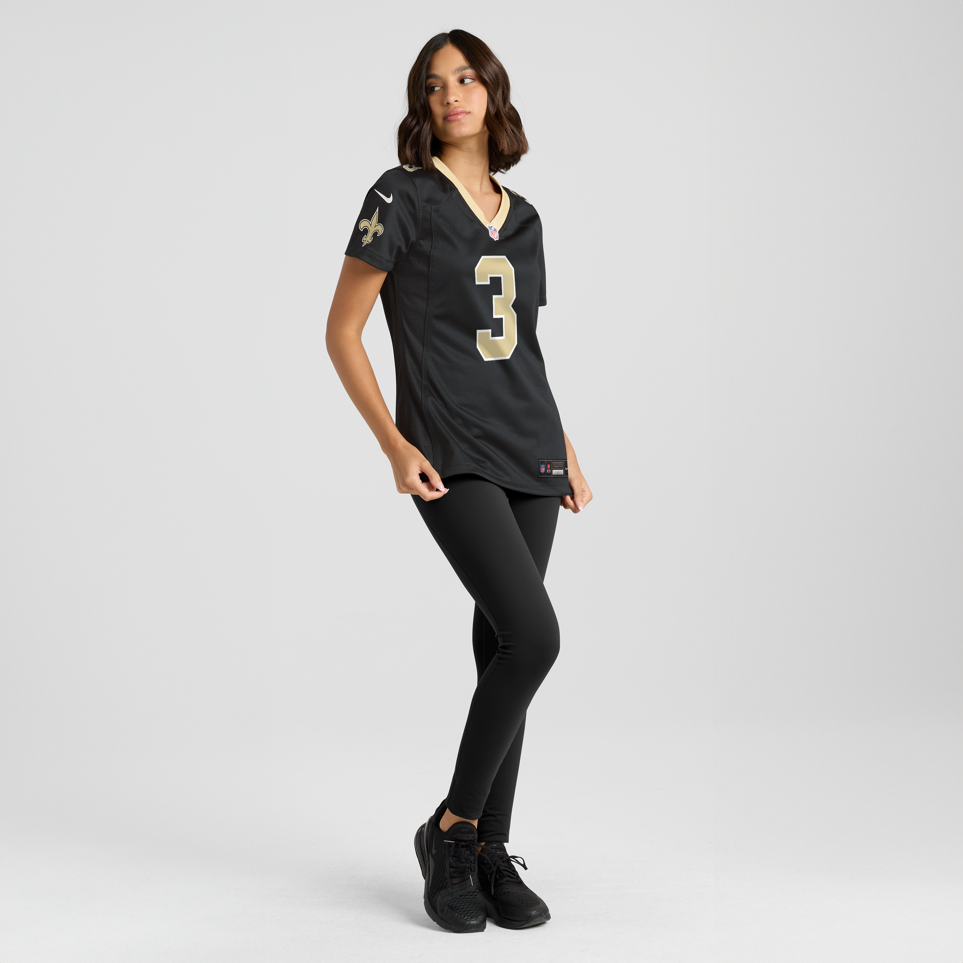 Travis Etienne Jr New Orleans Saints Women's Team Game Jersey - Black - Image 3