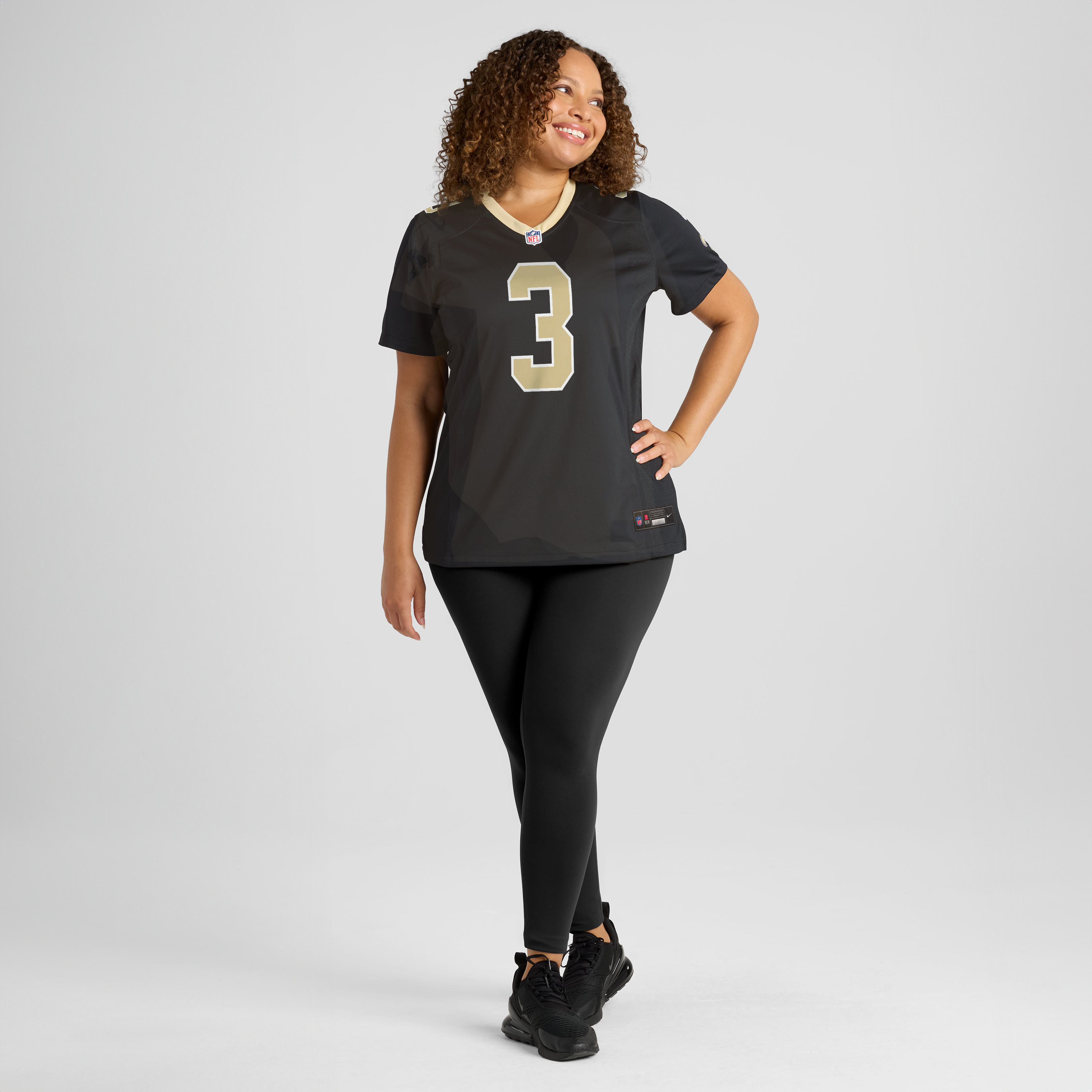 Travis Etienne Jr New Orleans Saints Women's Team Game Jersey - Black - Image 5