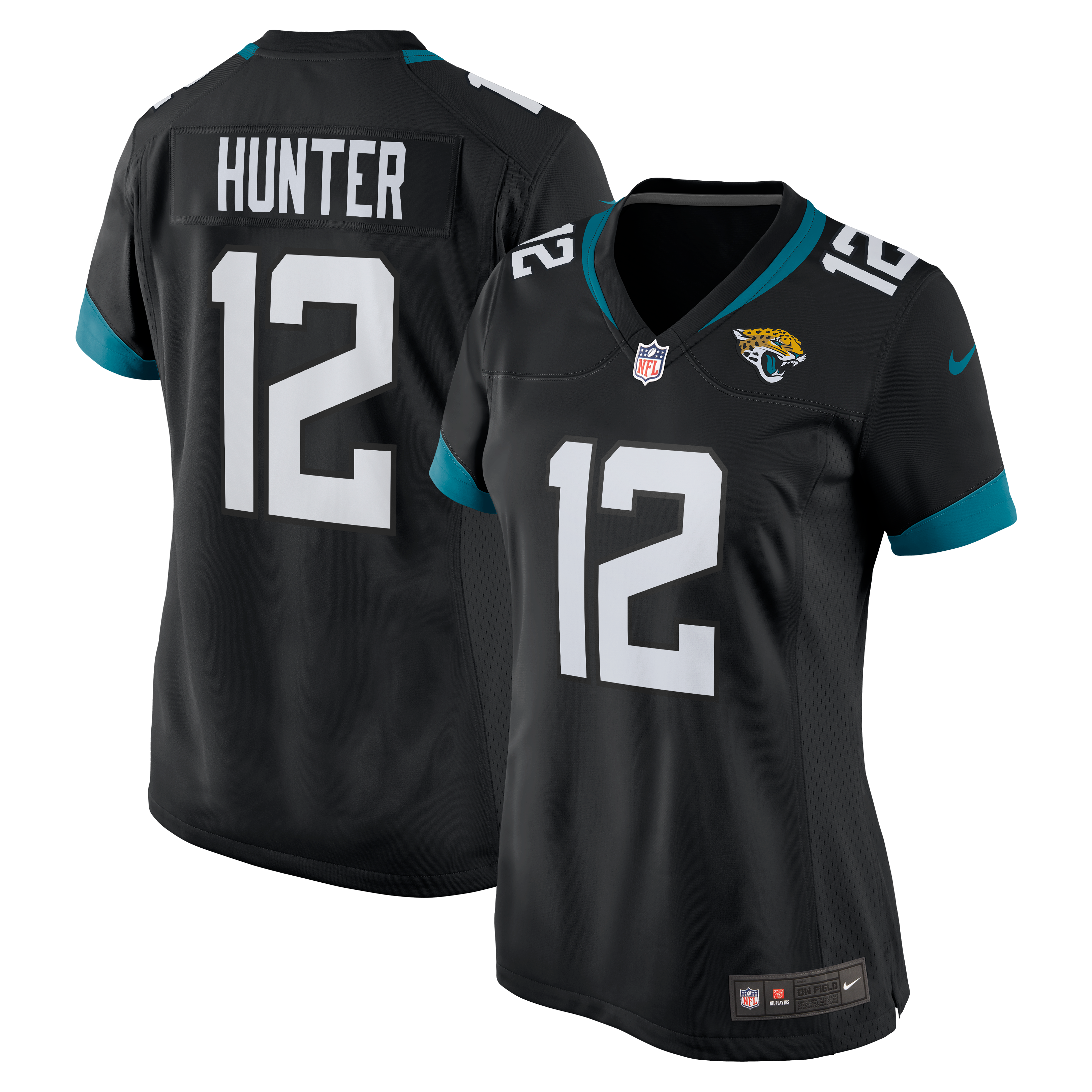 Travis Hunter Jacksonville Jaguars Women's Game Jersey - White - Black - Image 2
