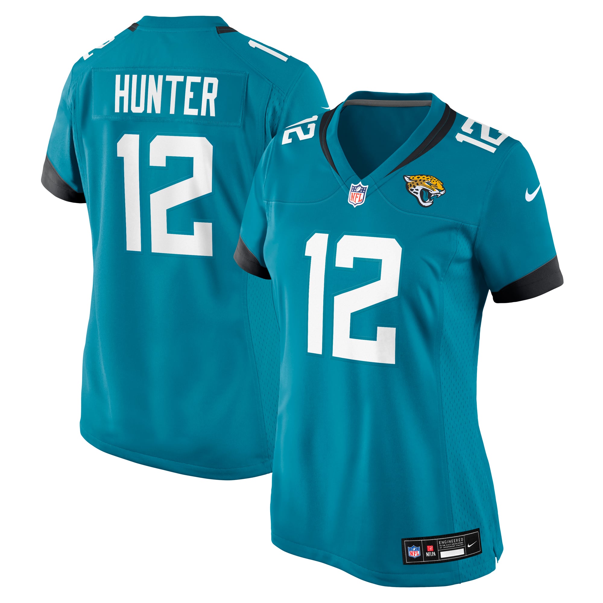 Travis Hunter Jacksonville Jaguars Women's Game Jersey - White - Teal - Image 2