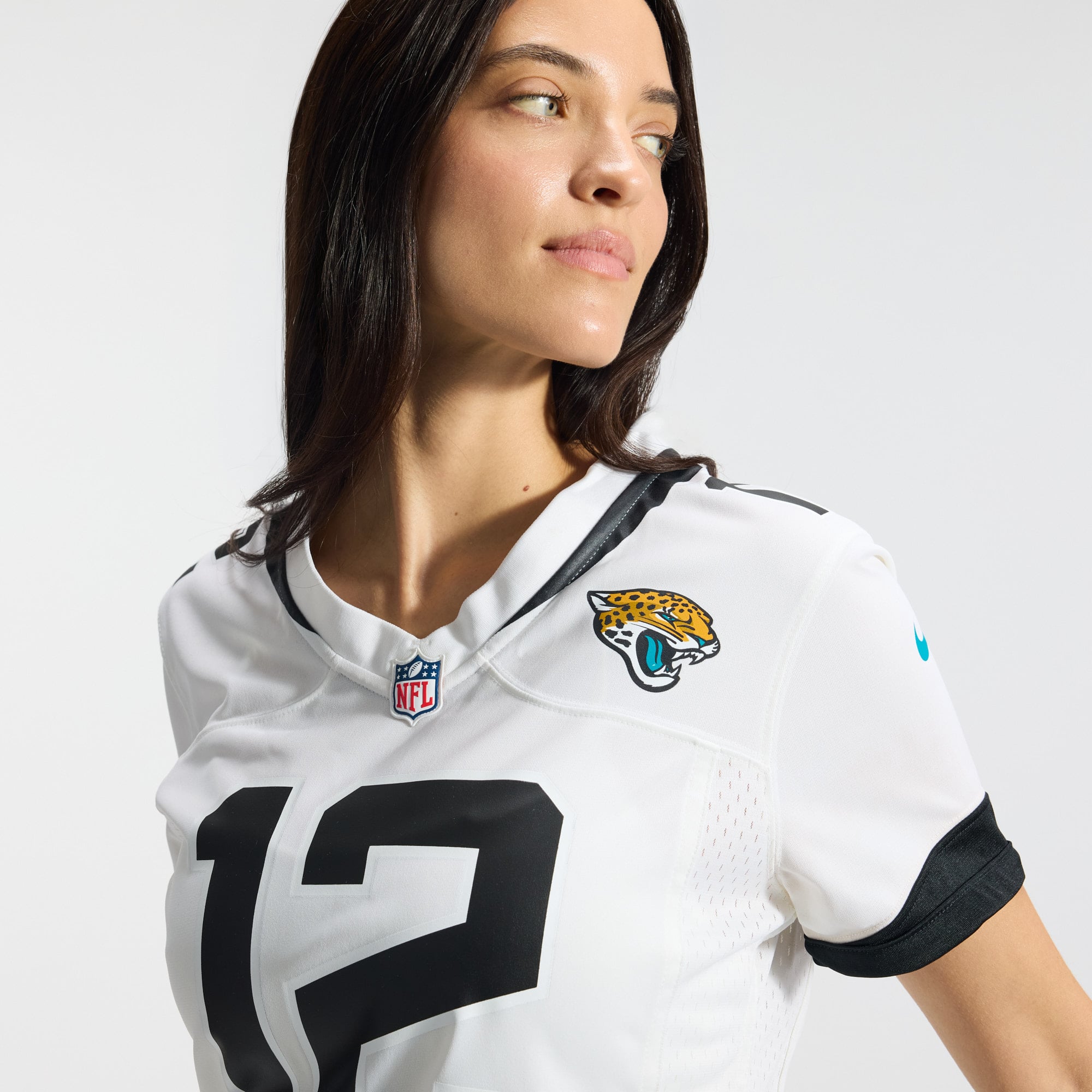 Travis Hunter Jacksonville Jaguars Women's Game Jersey - White - White - Image 11