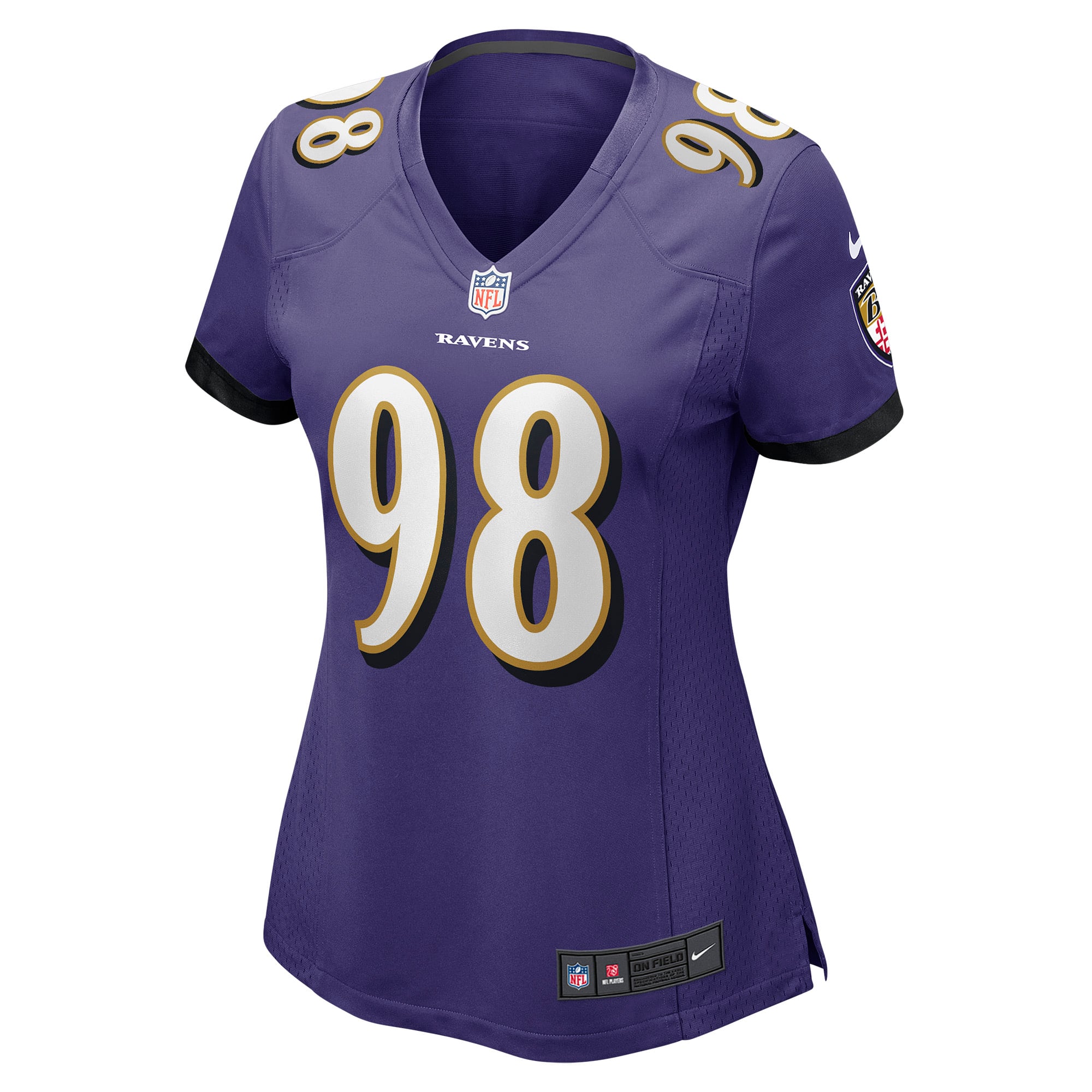 Travis Jones Baltimore Ravens Women's Player Game Jersey - Purple - Image 3