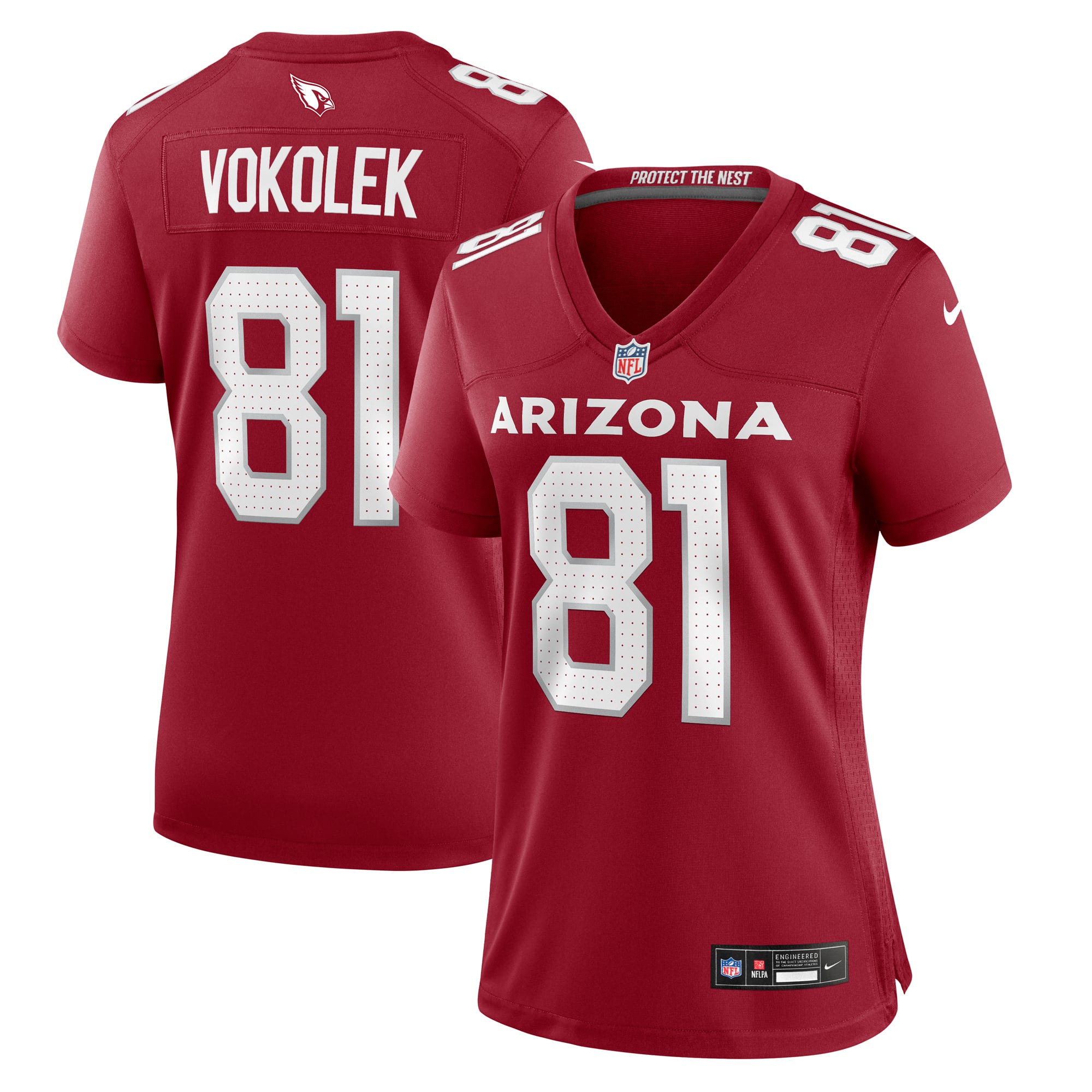 Travis Vokolek Arizona Cardinals Women's Game Jersey - Cardinal - Image 2