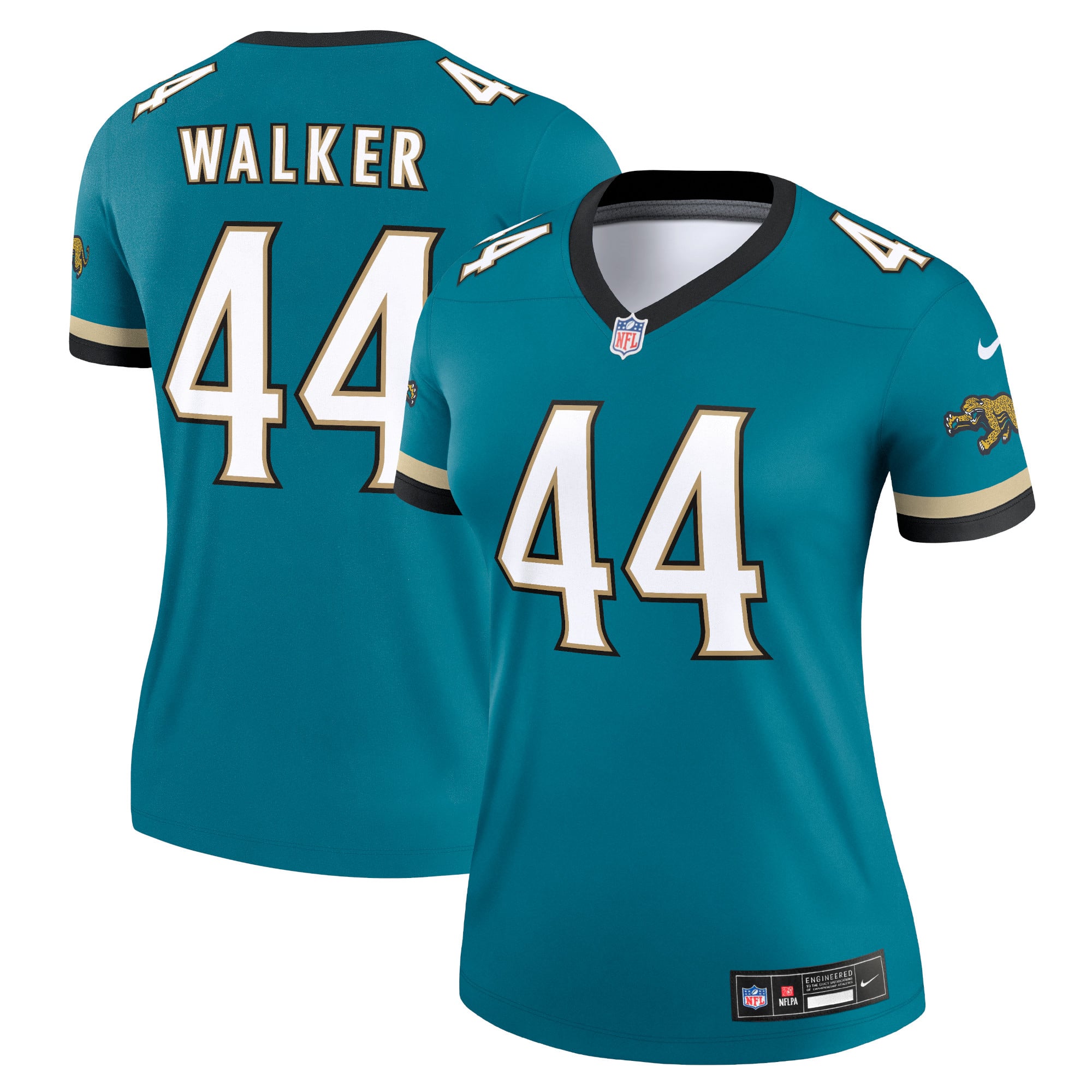 Travon Walker Jacksonville Jaguars Women's Alternate Legend Player Performance Top - Prowler Throwback Teal - Image 2